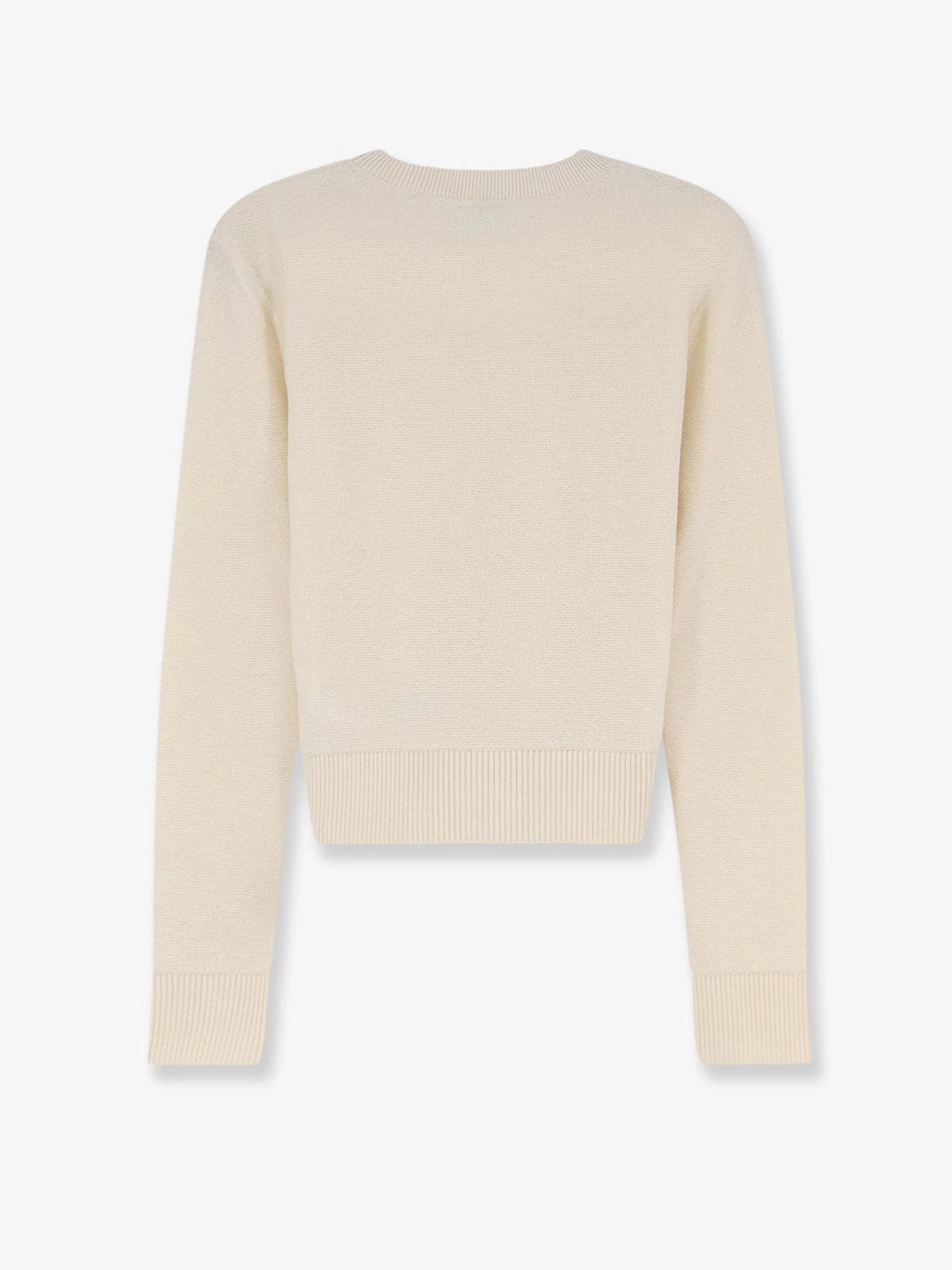 Wool sweater with contrasting embroidered logo on the bottom.webp