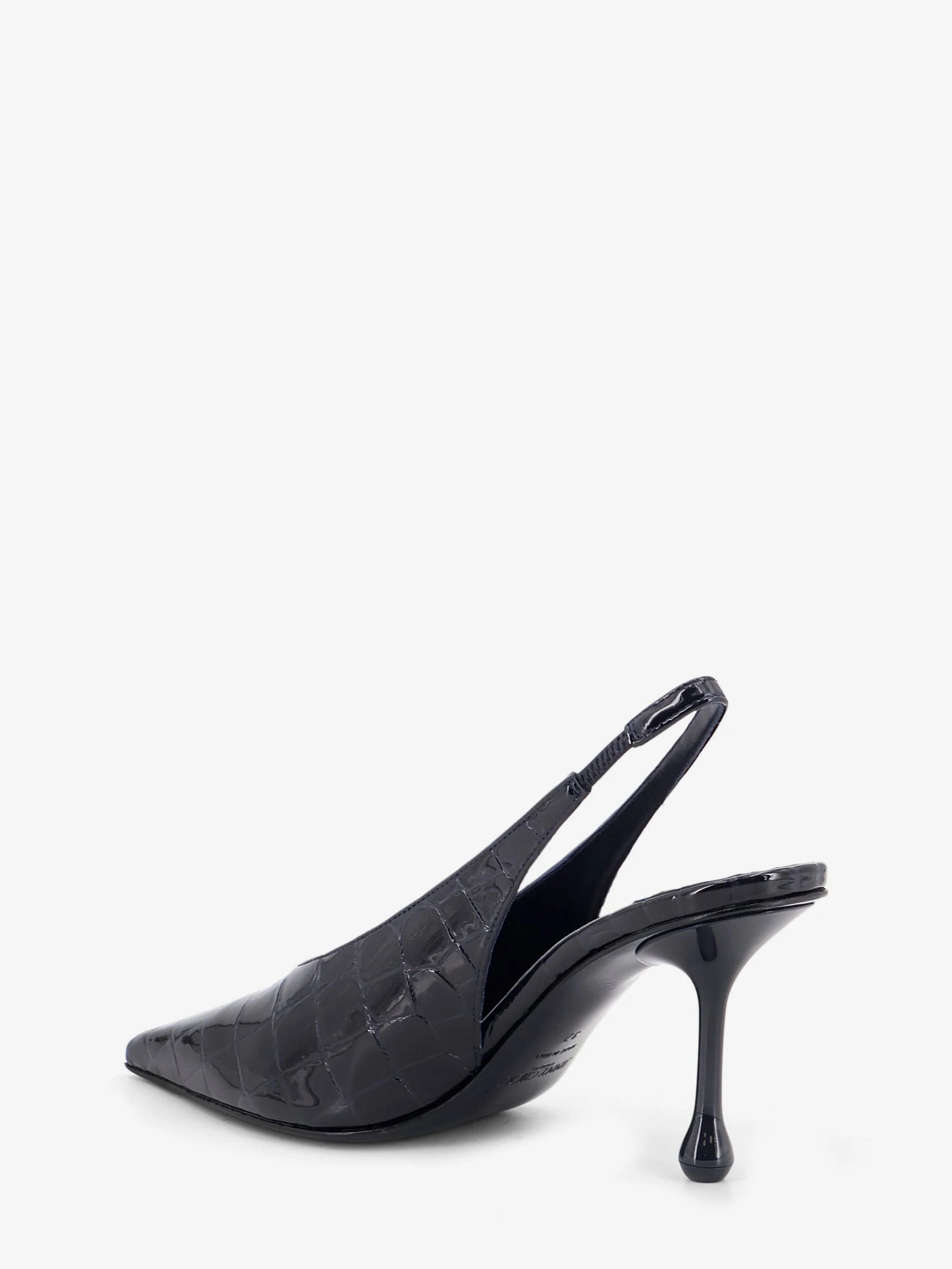 Patent leather pumps with crocodile print.webp