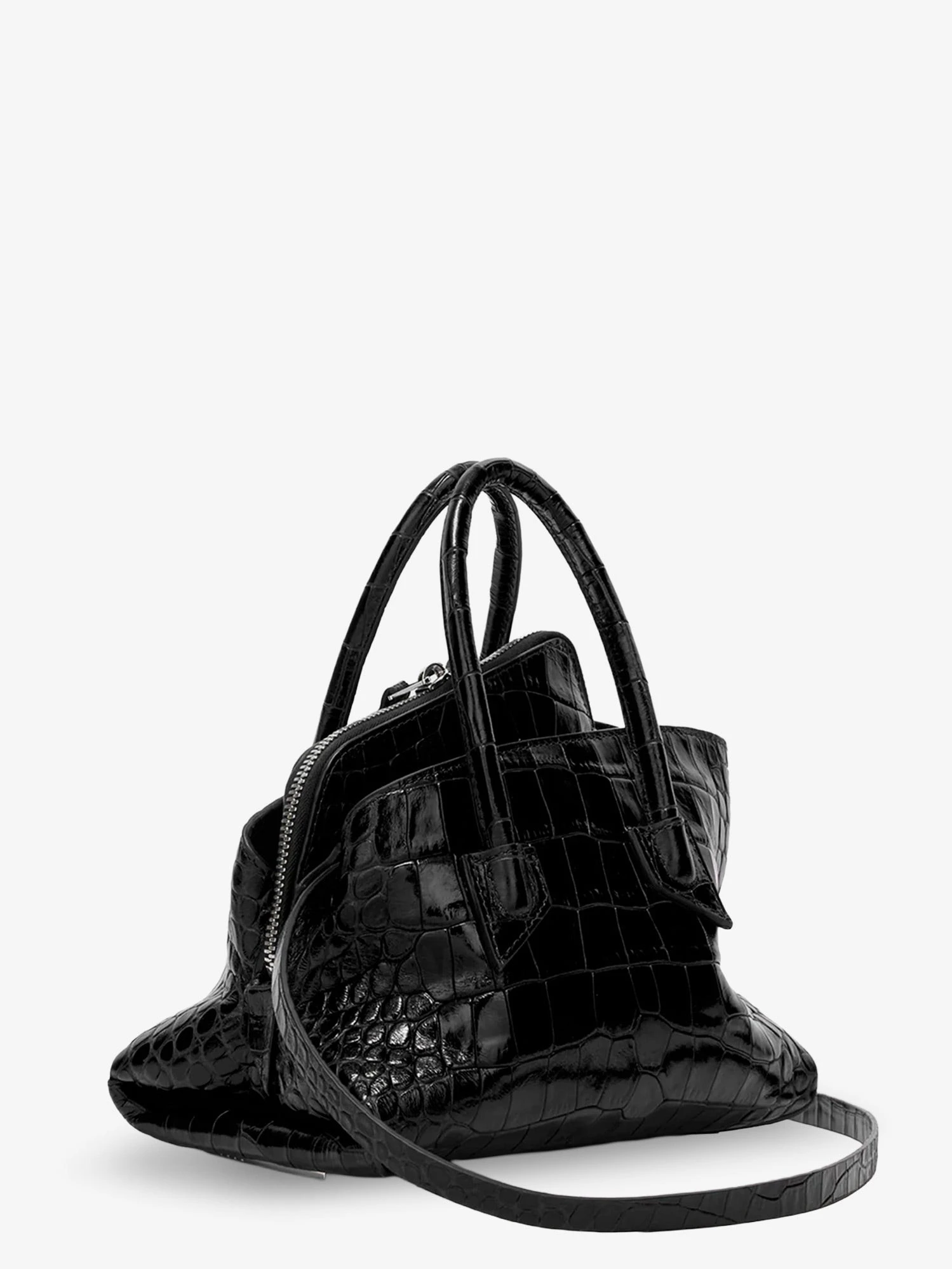 La Passeggiata Mini croco effect leather handbag.webp
