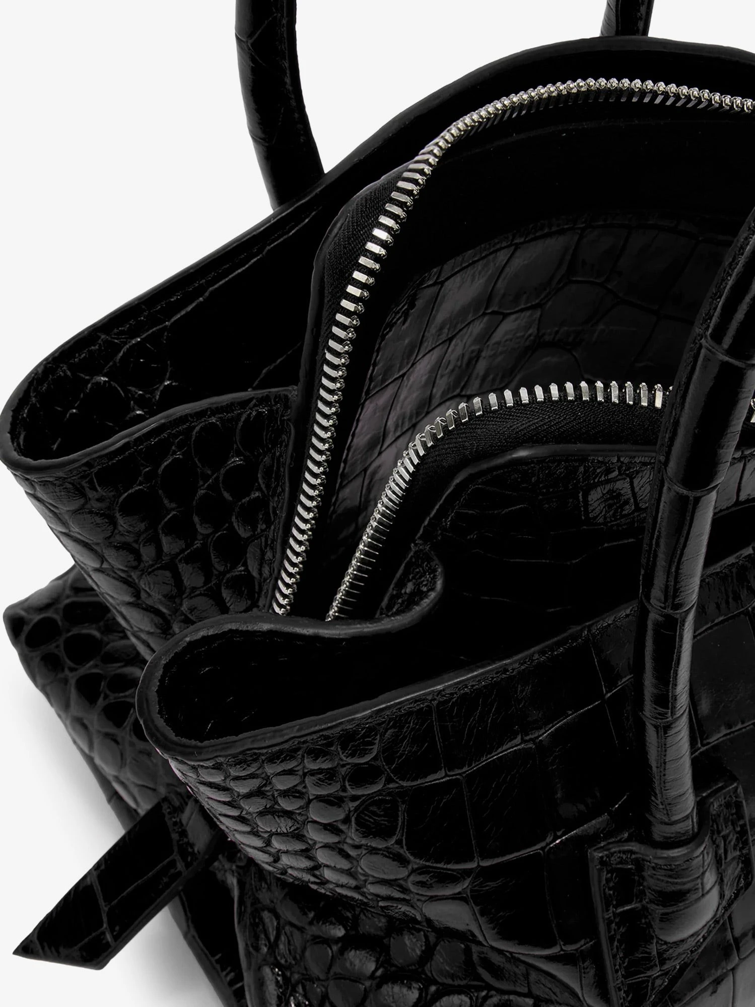 La Passeggiata Mini croco effect leather handbag.webp