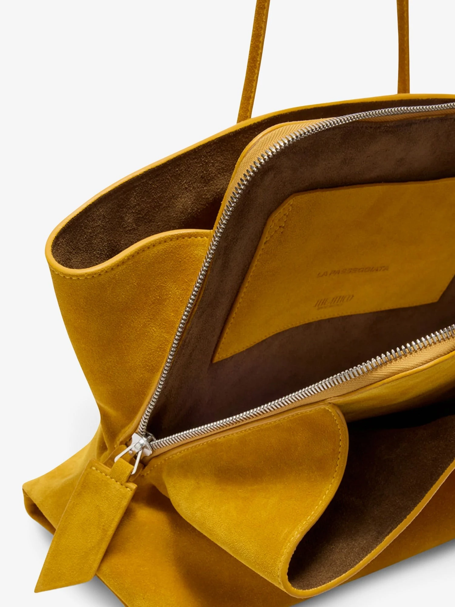 La Passeggiata suede shoulder bag.webp