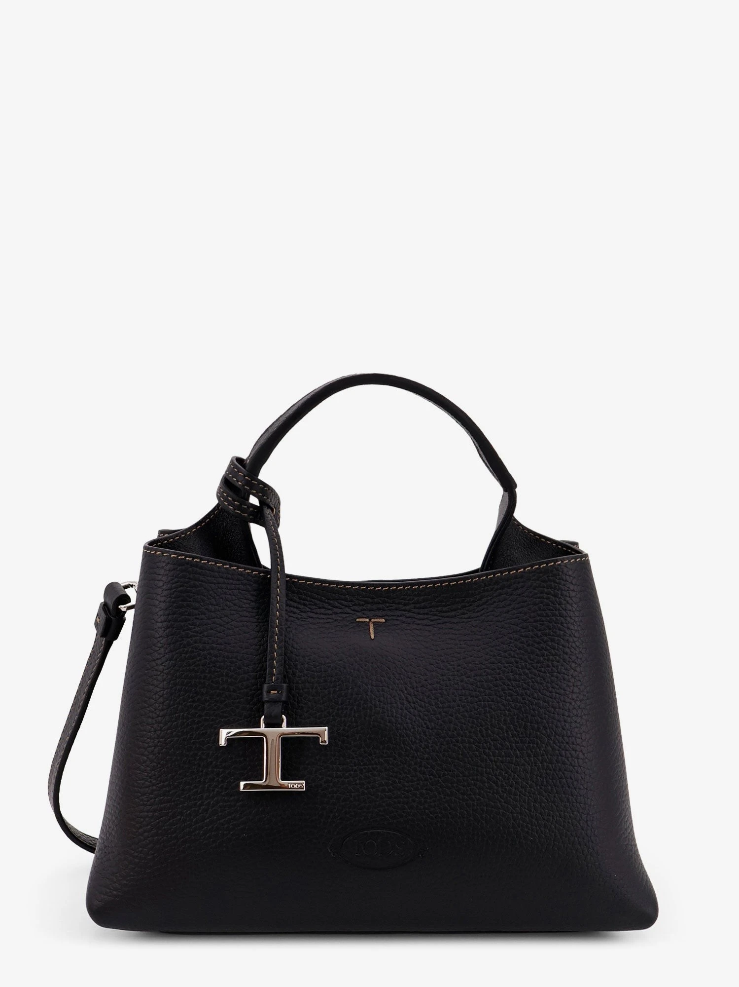 Micro leather crossbody bag with iconic stitching on the front.webp