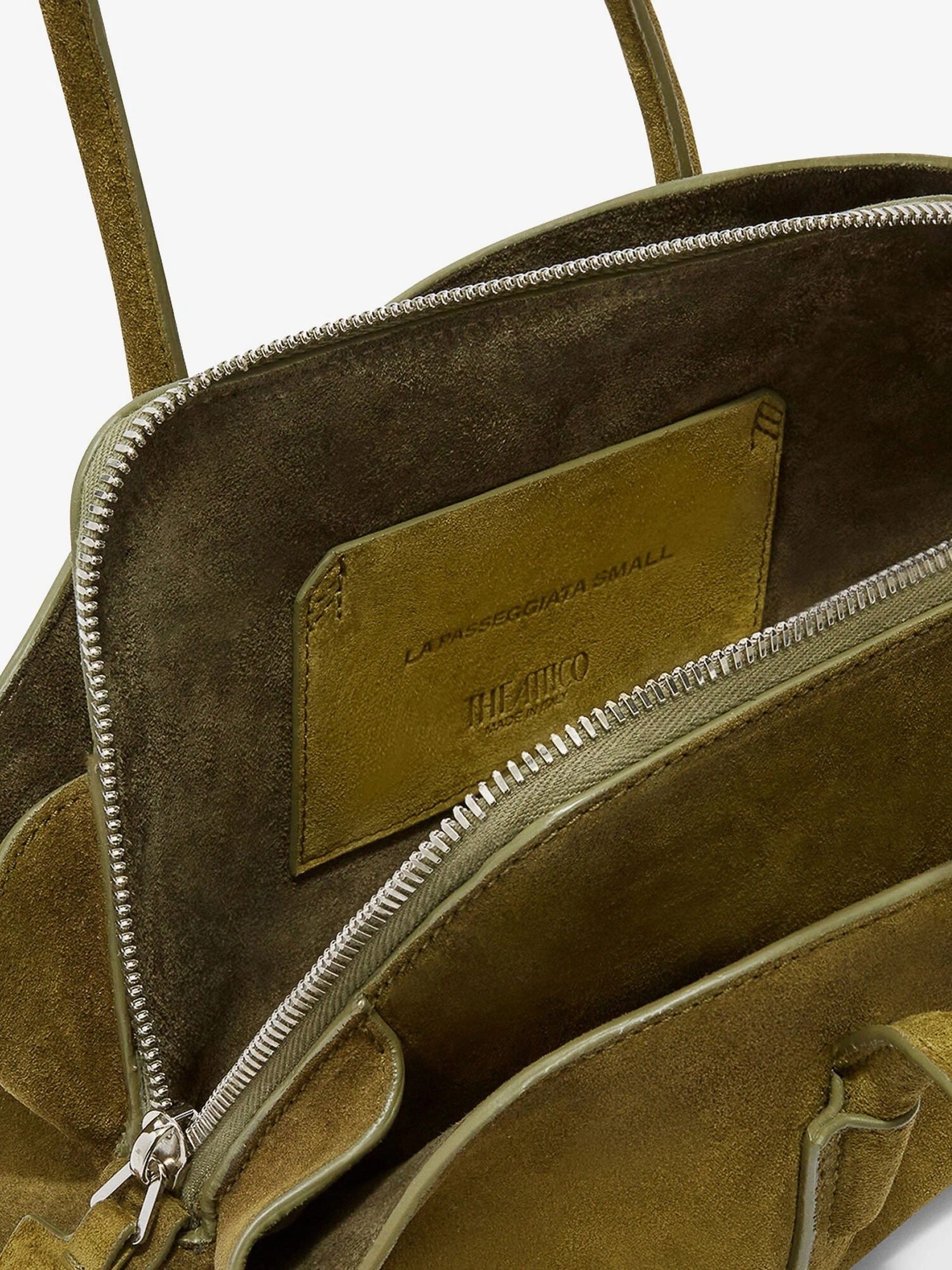 La Passeggiata Small suede shoulder bag.webp
