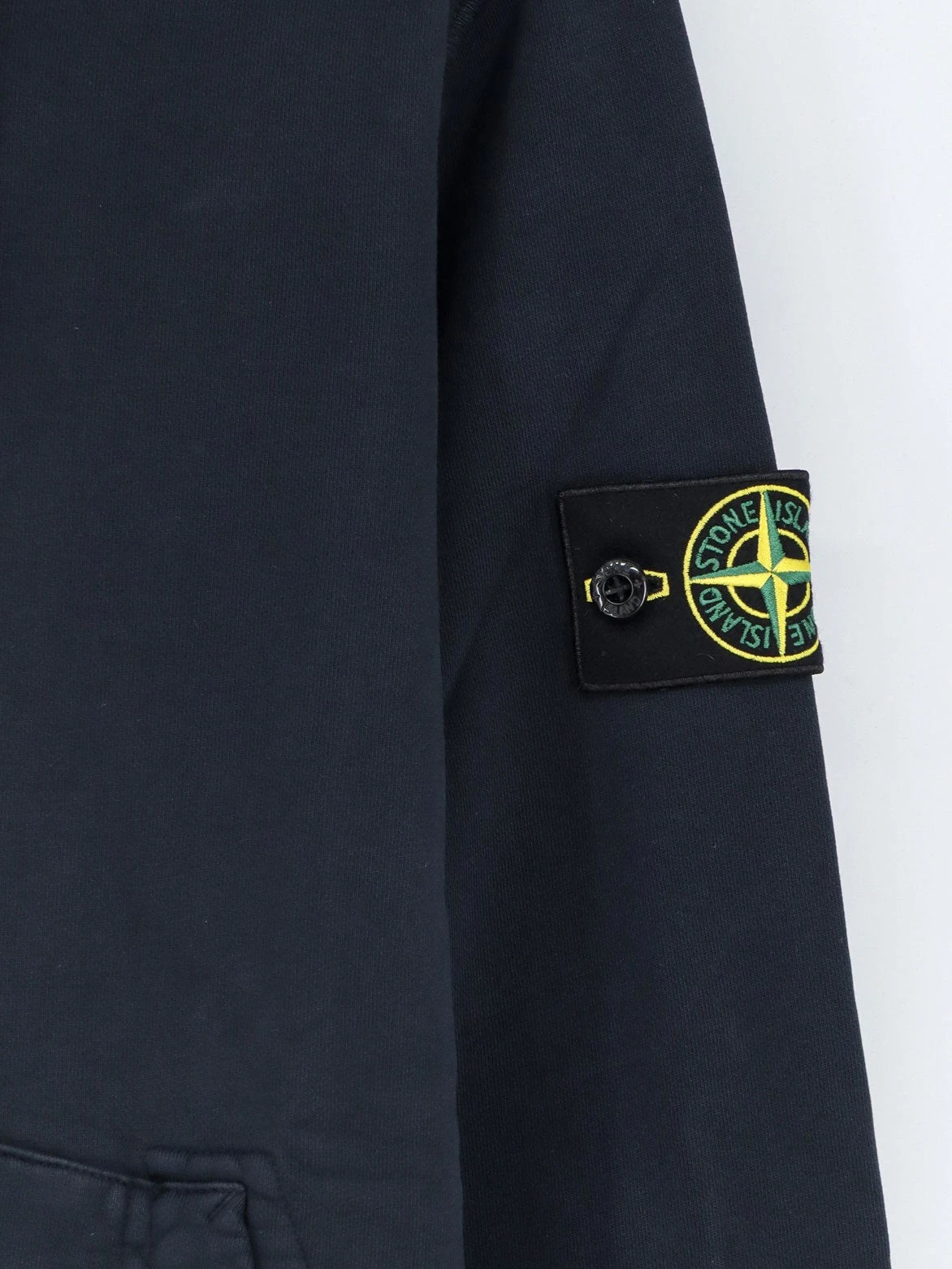 Cotton sweatshirt with side logo patch.webp