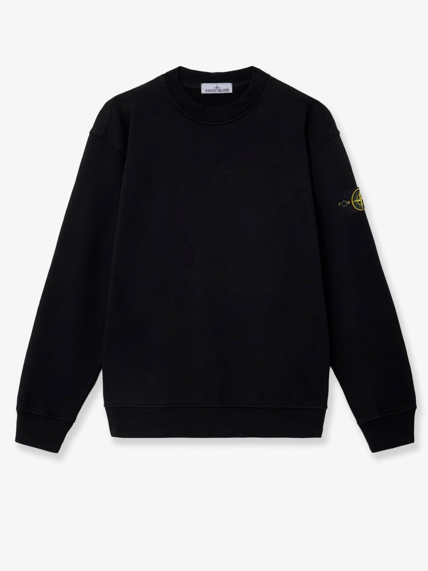 Cotton sweatshirt with side logo patch.webp
