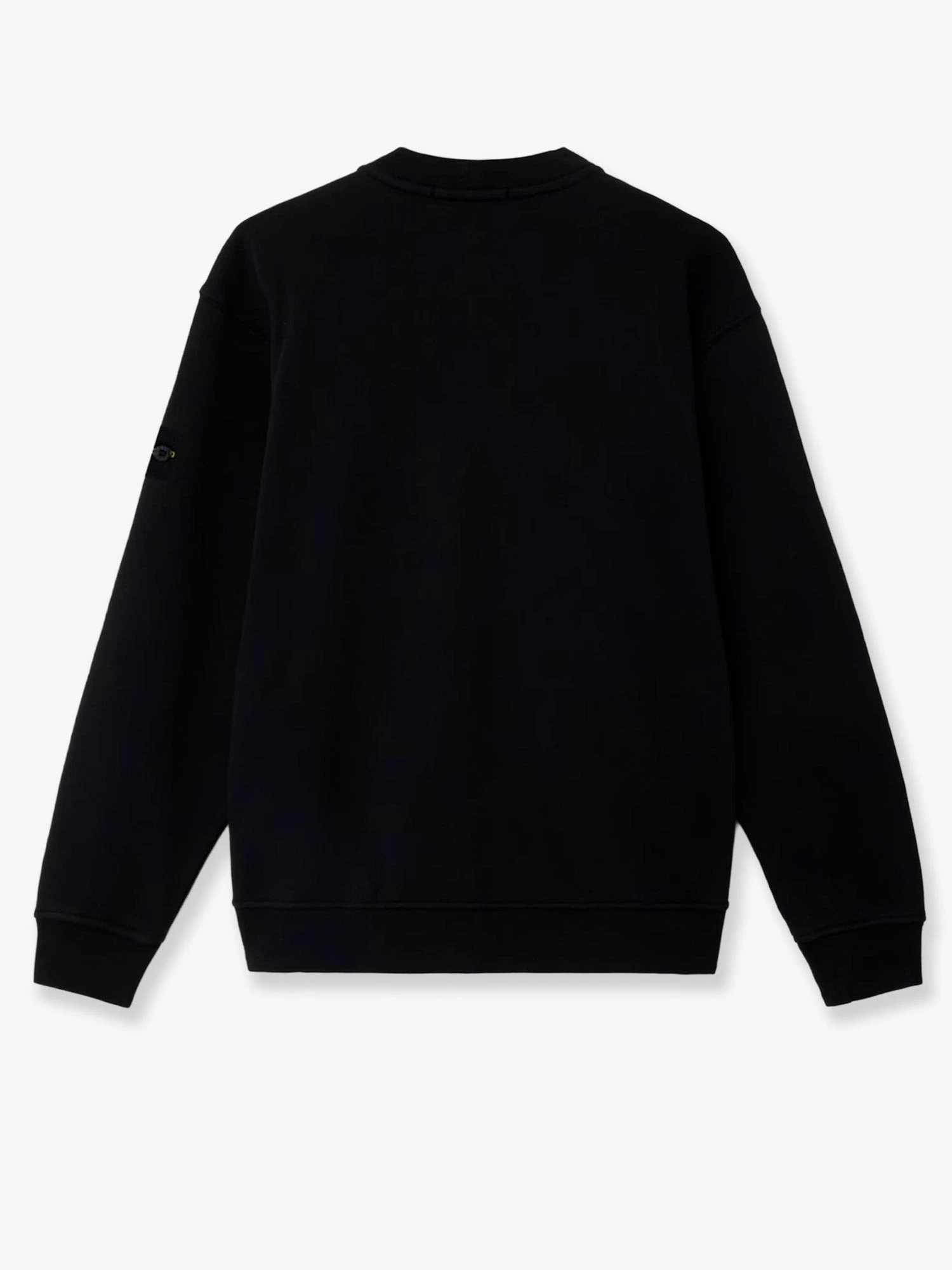 Cotton sweatshirt with side logo patch.webp