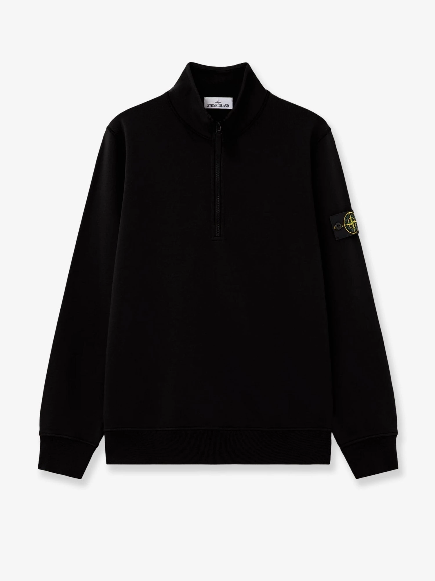 Cotton sweatshirt with side logo patch.webp