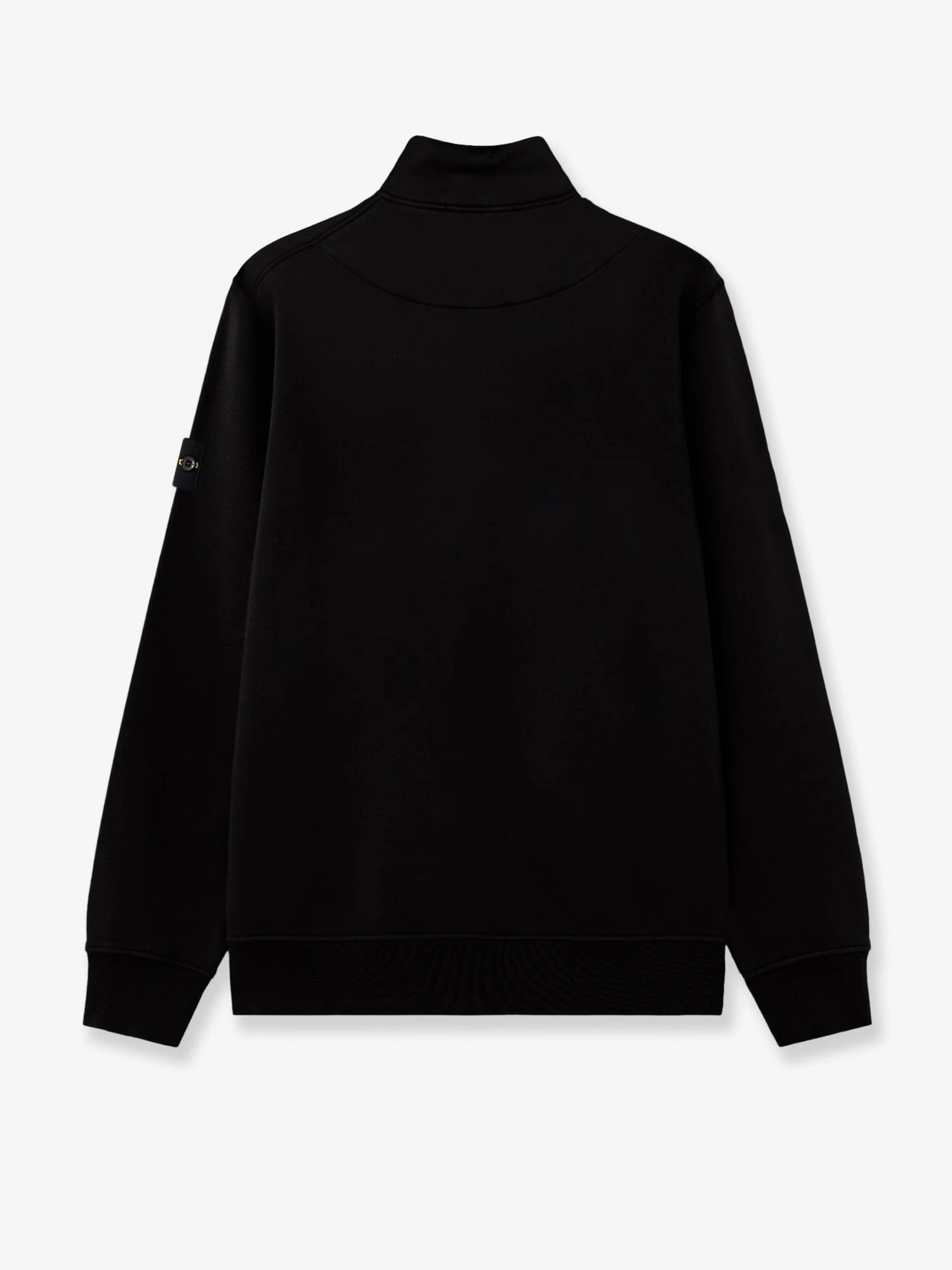 Cotton sweatshirt with side logo patch.webp