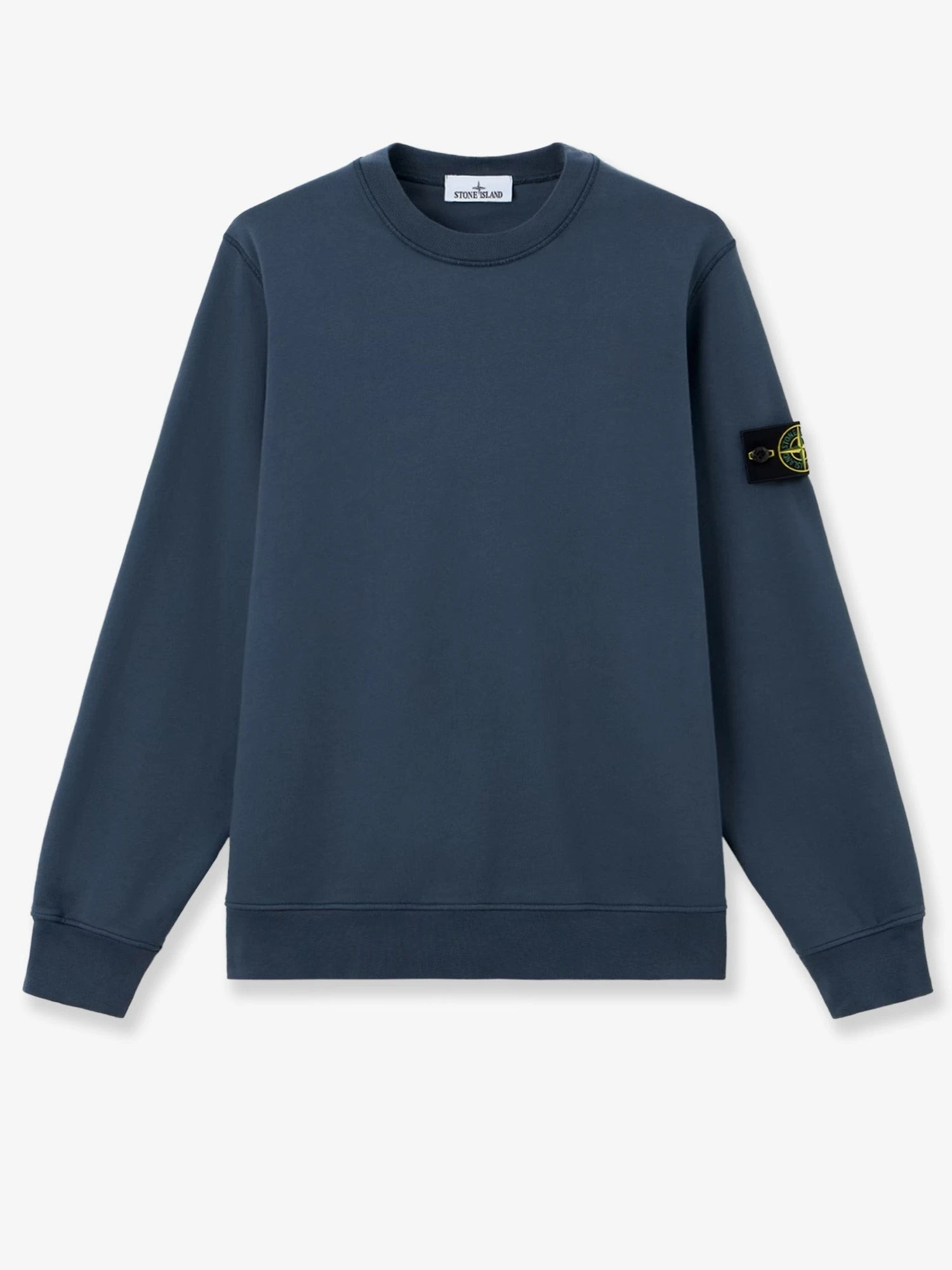 Cotton sweatshirt with side logo patch.webp