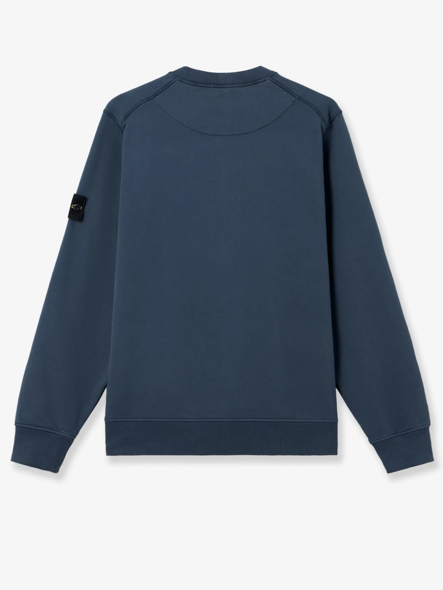 Cotton sweatshirt with side logo patch.webp