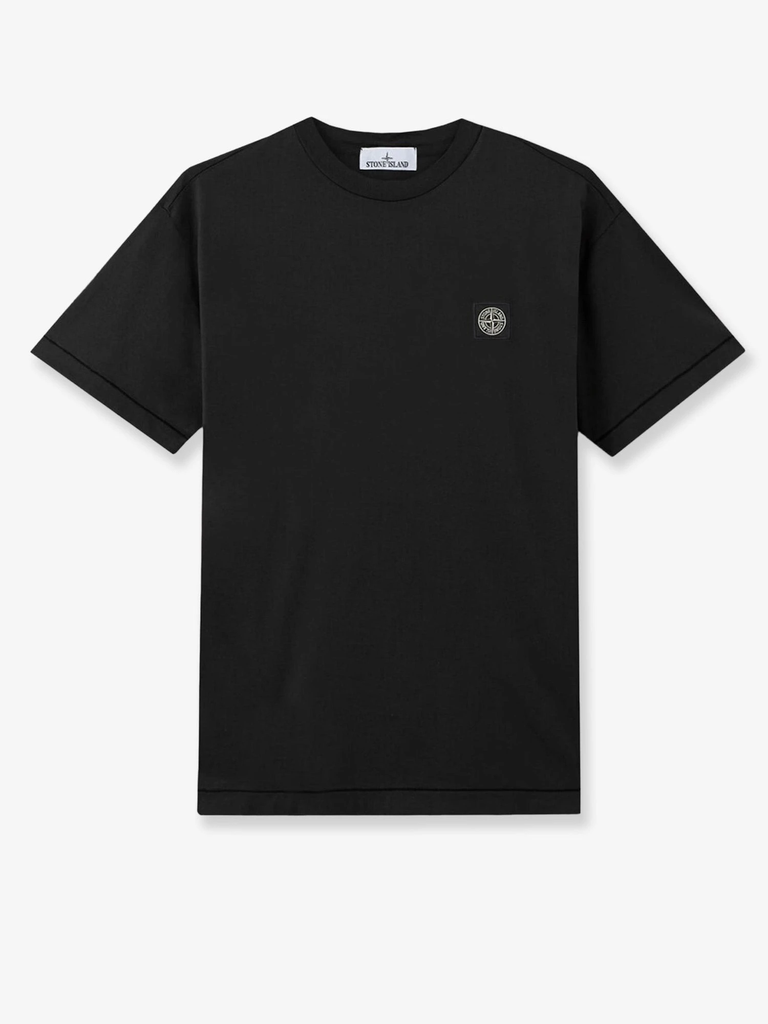 Cotton T-shirt with front logo patch.webp
