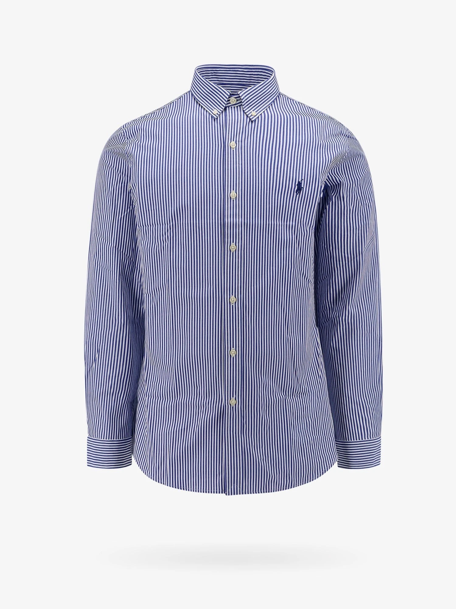 Striped stretch cotton shirt.webp