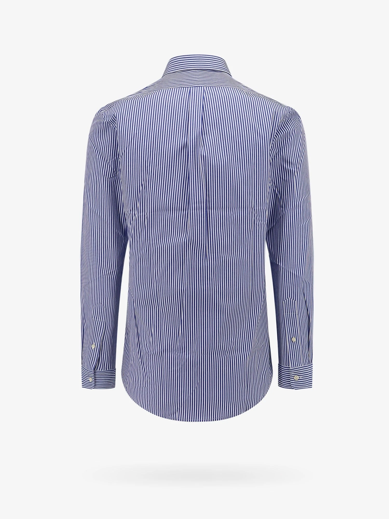 Striped stretch cotton shirt.webp