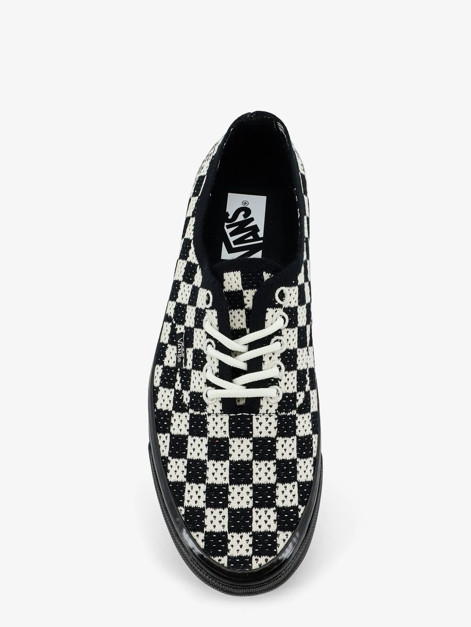 LX Authentic 44 fabric sneakers with a checkerboard pattern.webp