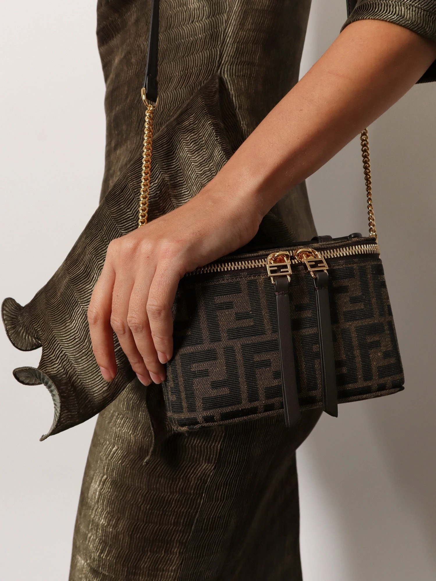 Vanity crossbody bag in FF jacquard fabric.webp