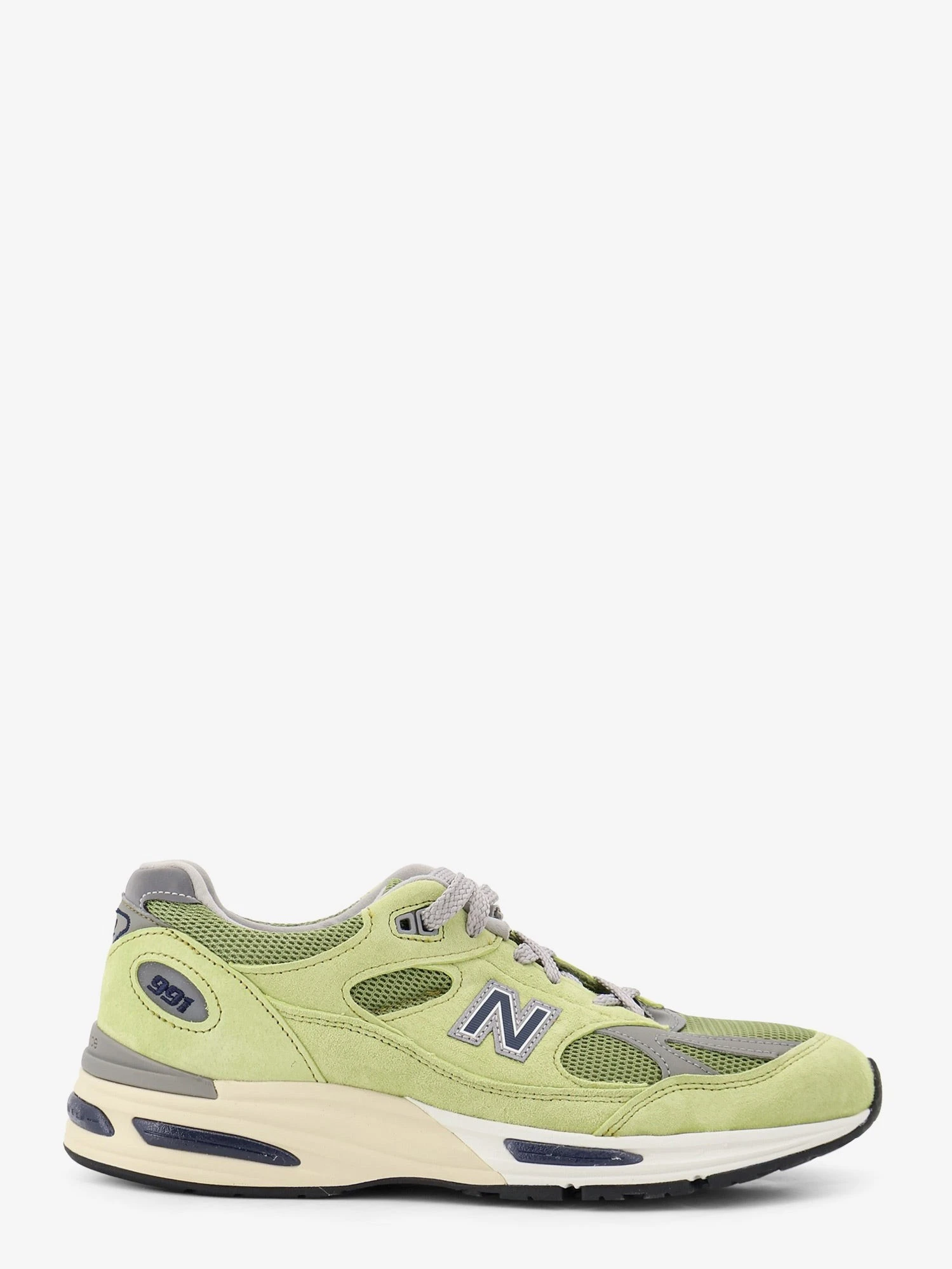 Mesh and suede sneakers with side logo.webp