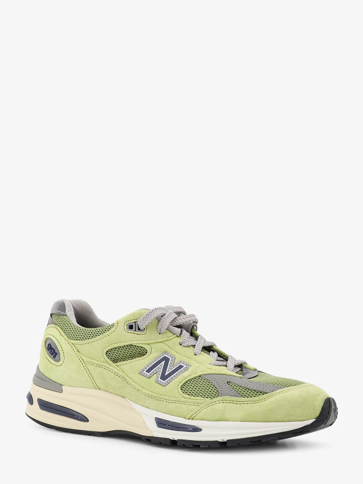 Mesh and suede sneakers with side logo.webp