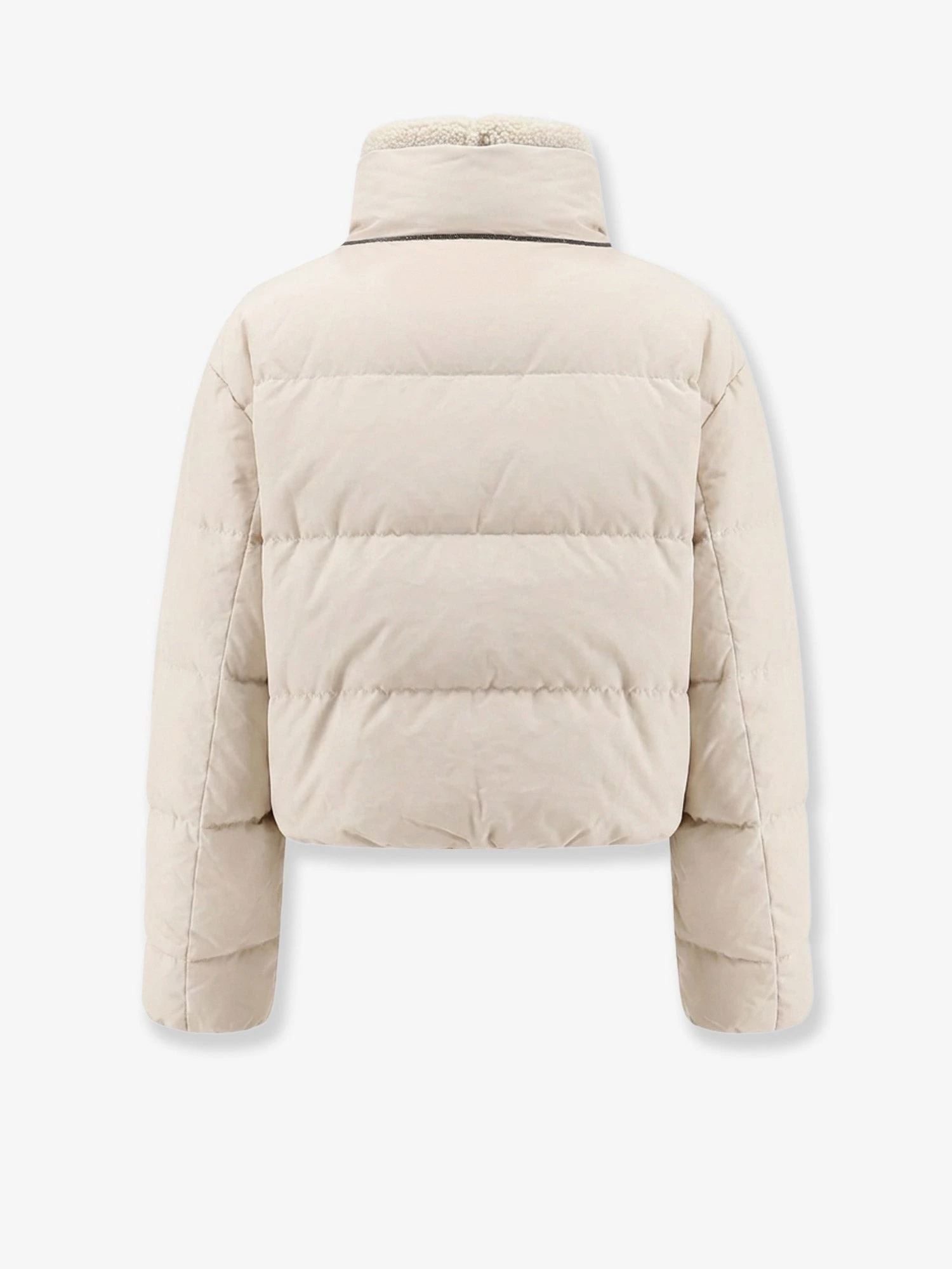 Down jacket with shearling collar.webp