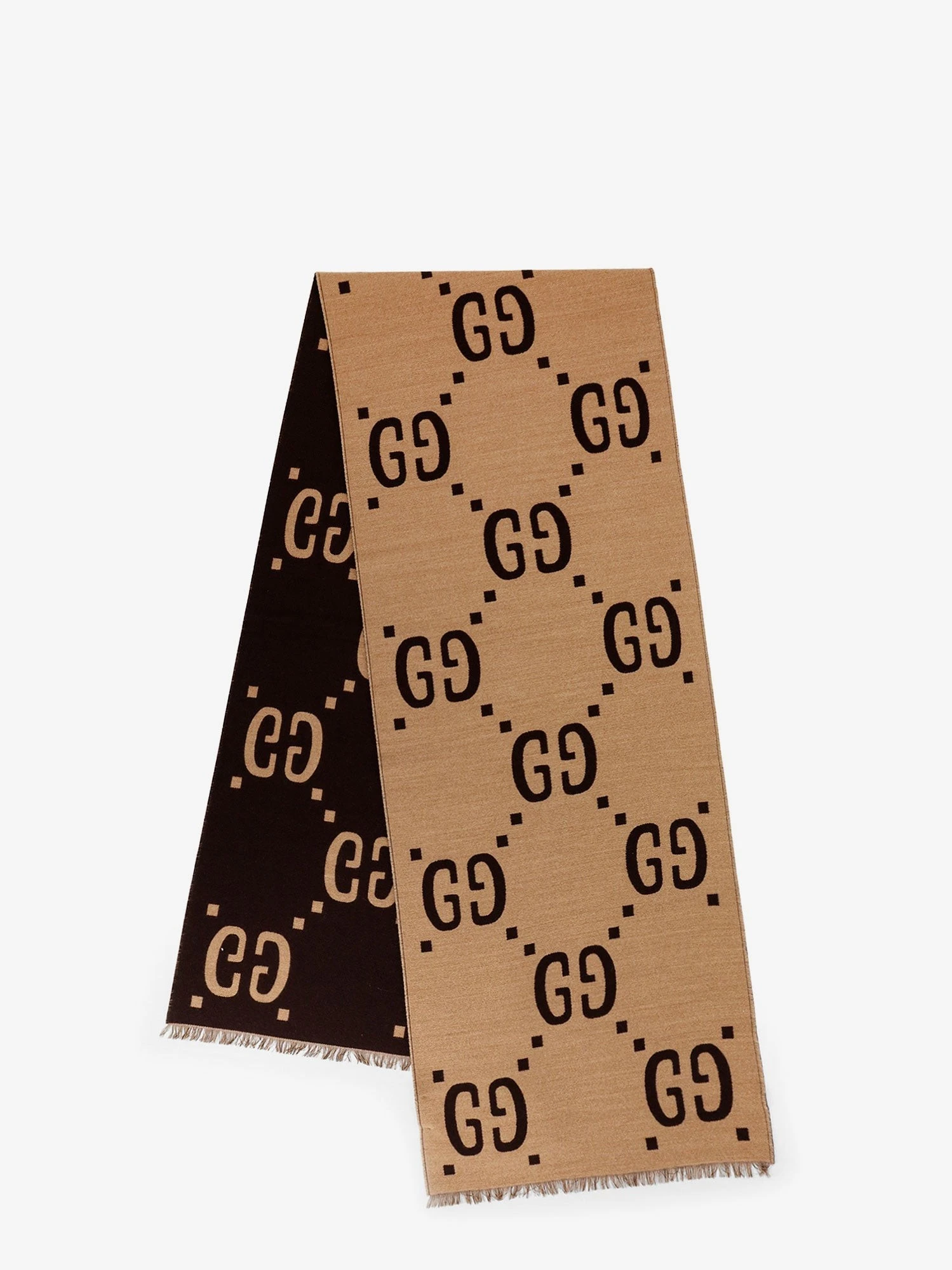 Wool and silk scarf with GG jacquard motif.webp
