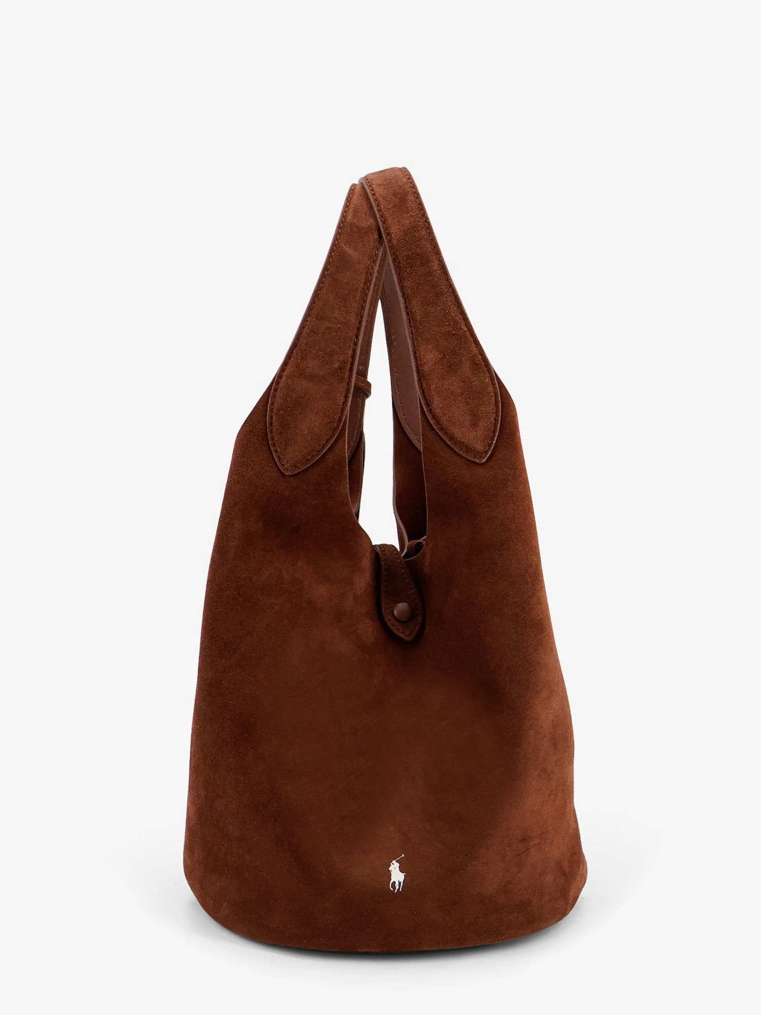 Play suede shoulder bag with contrasting logo.webp