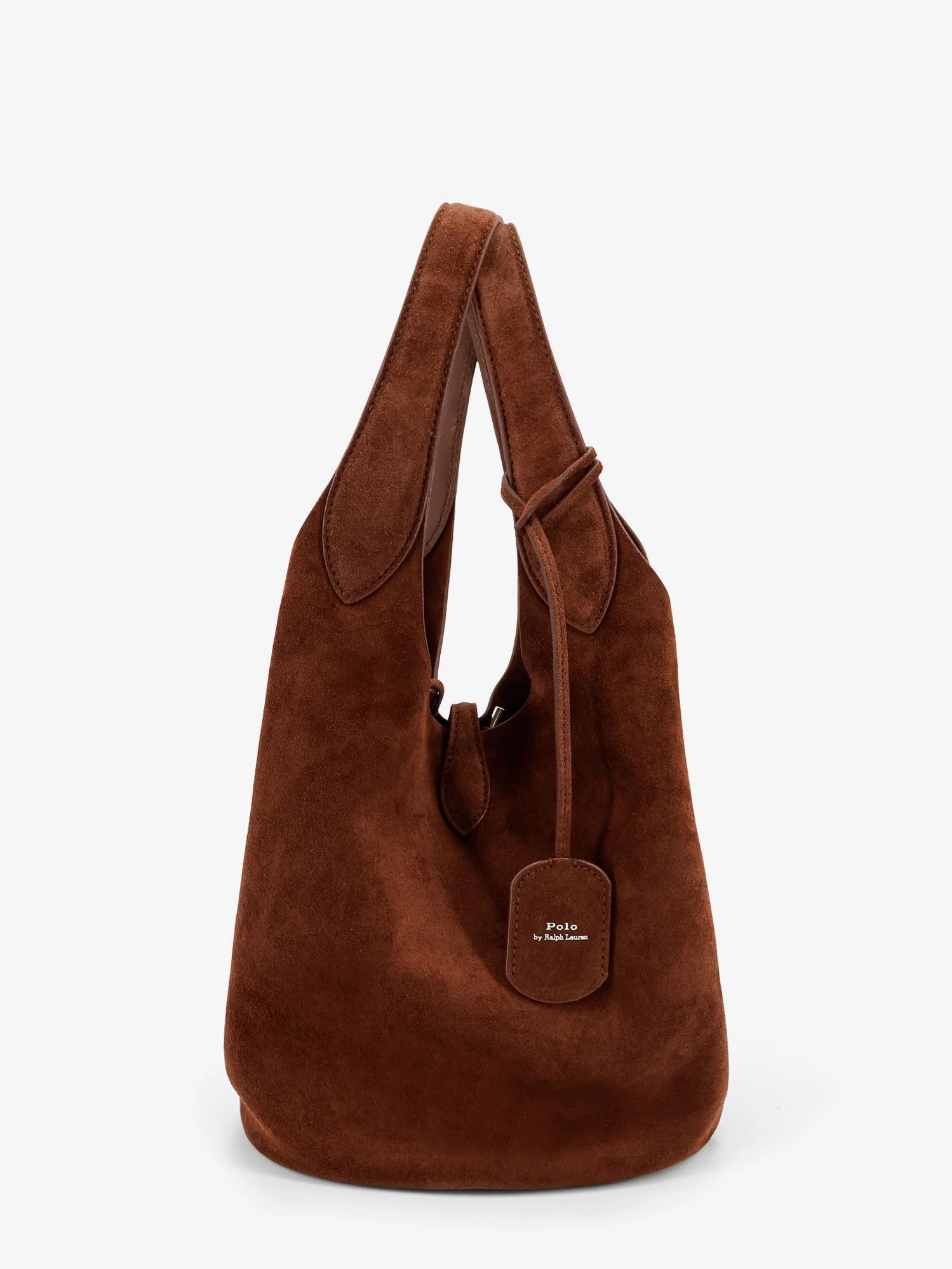 Play suede shoulder bag with contrasting logo.webp