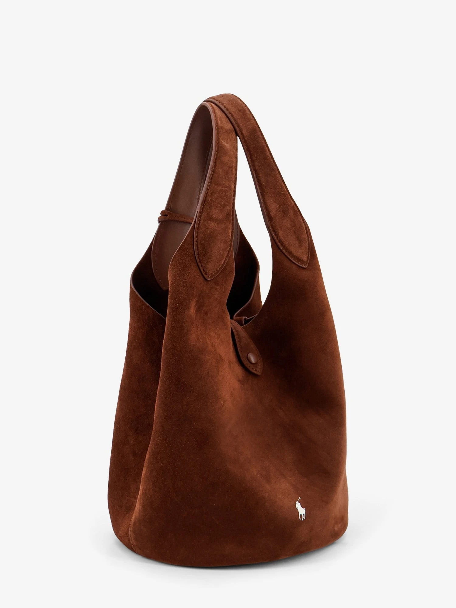 Play suede shoulder bag with contrasting logo.webp