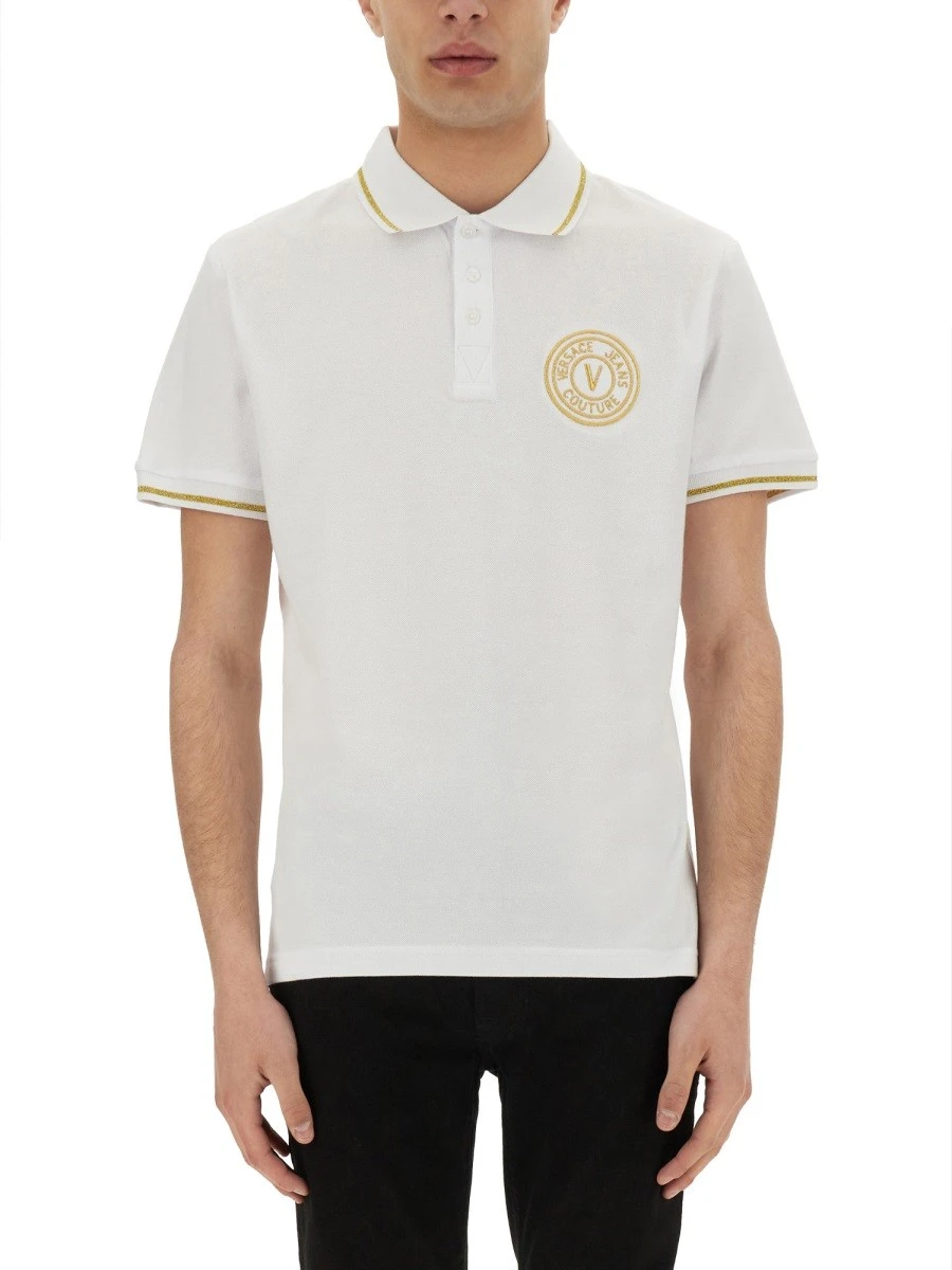 POLO IN COTONE CON V-EMBLEM.webp