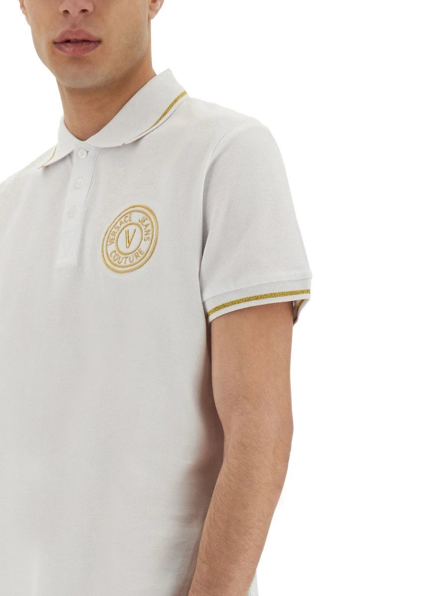 POLO IN COTONE CON V-EMBLEM.webp