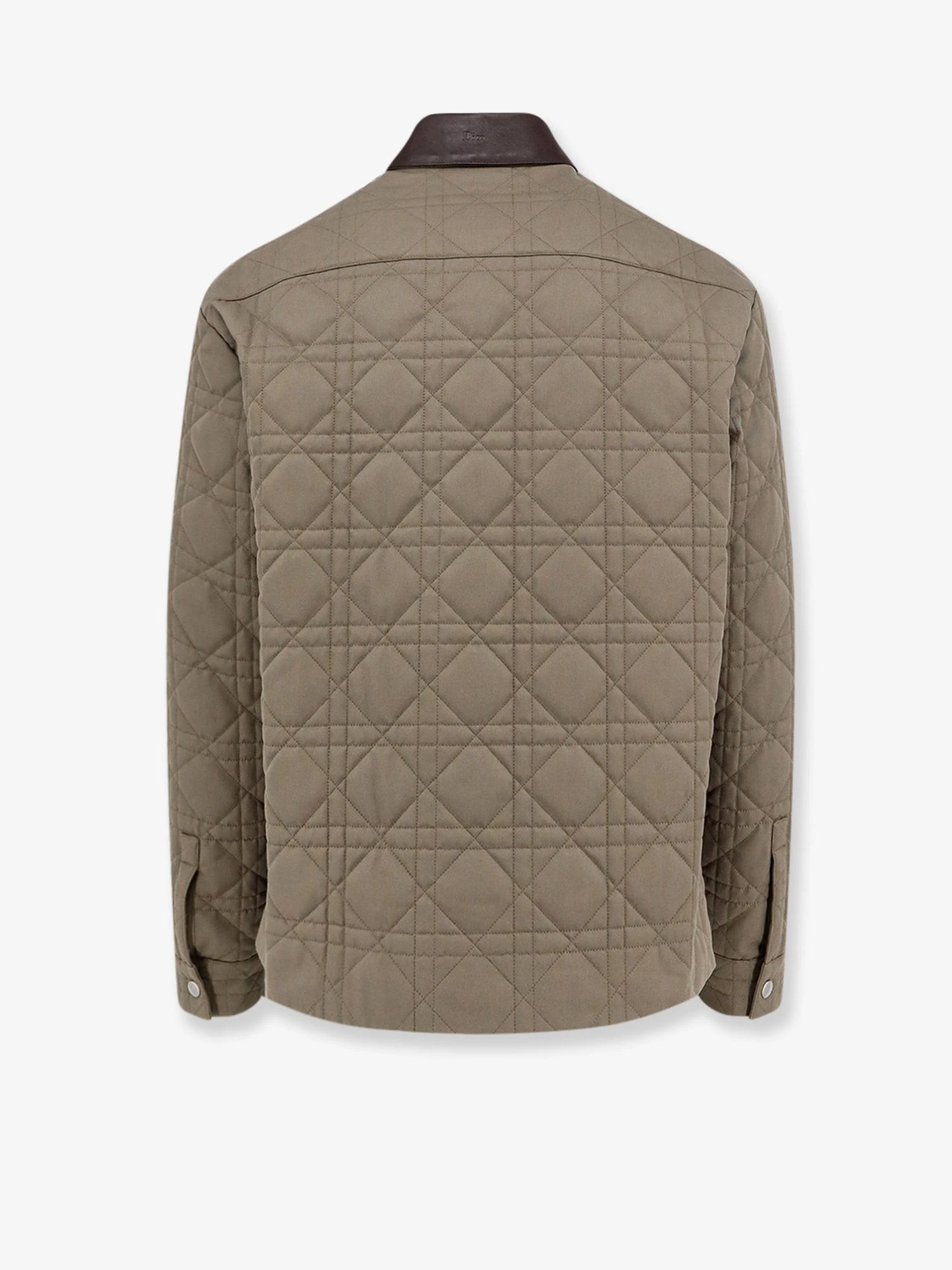 Cannage Shirt/Jacket with Dior patch and leather collar.webp
