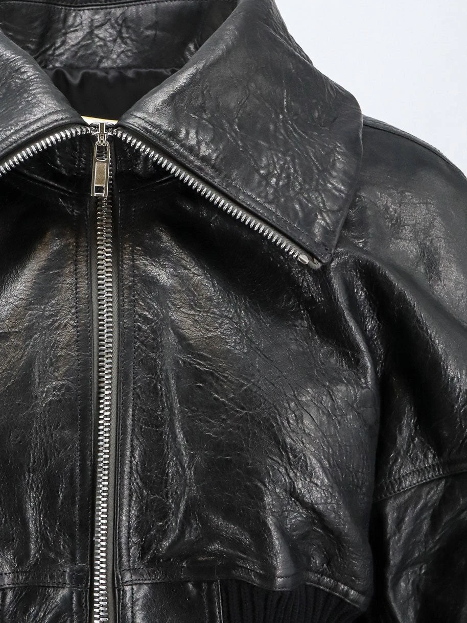 Dracuflight Cropped Leather Jacket.webp