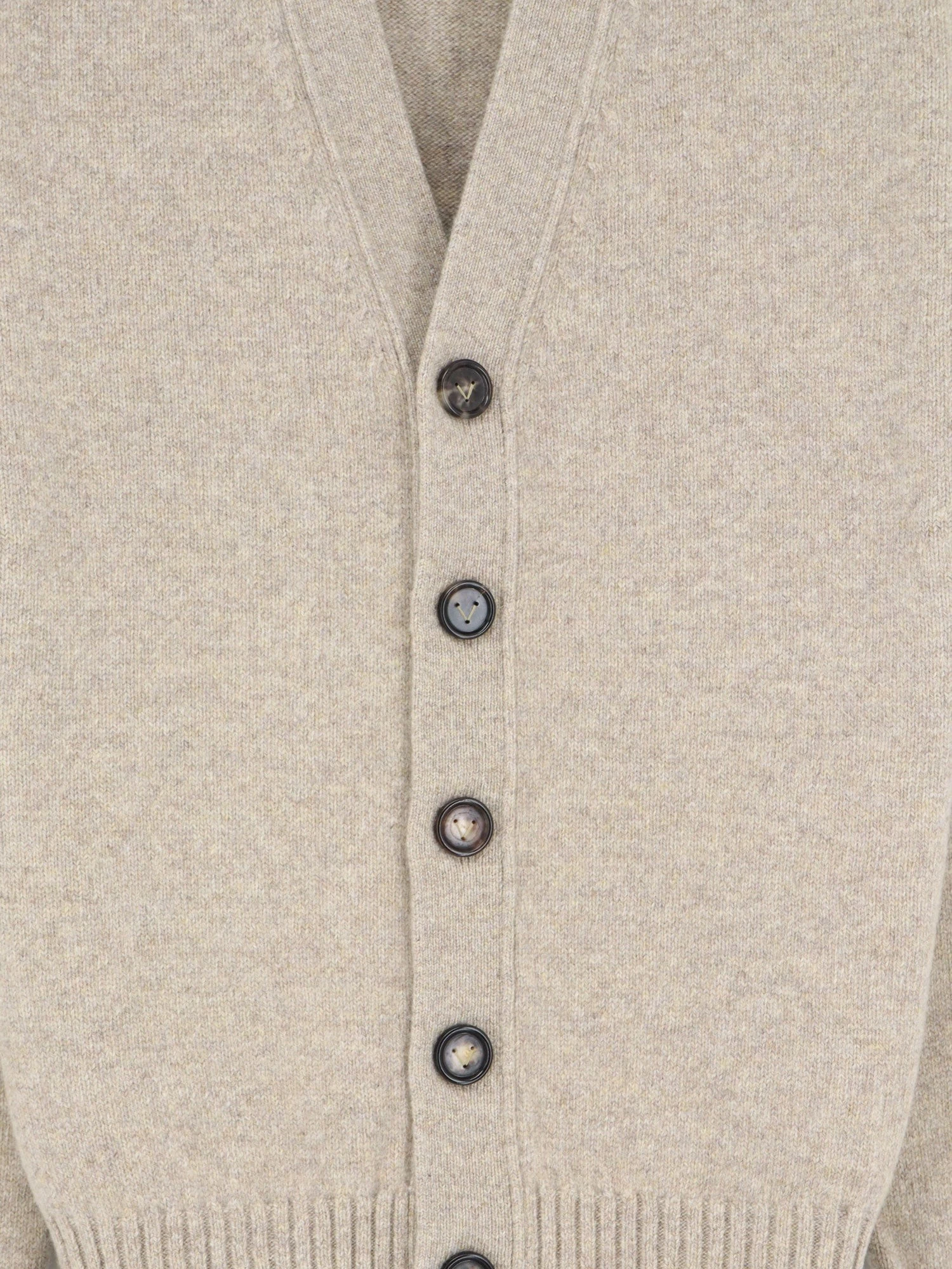 Cashmere blend cardigan with Intreccio patch