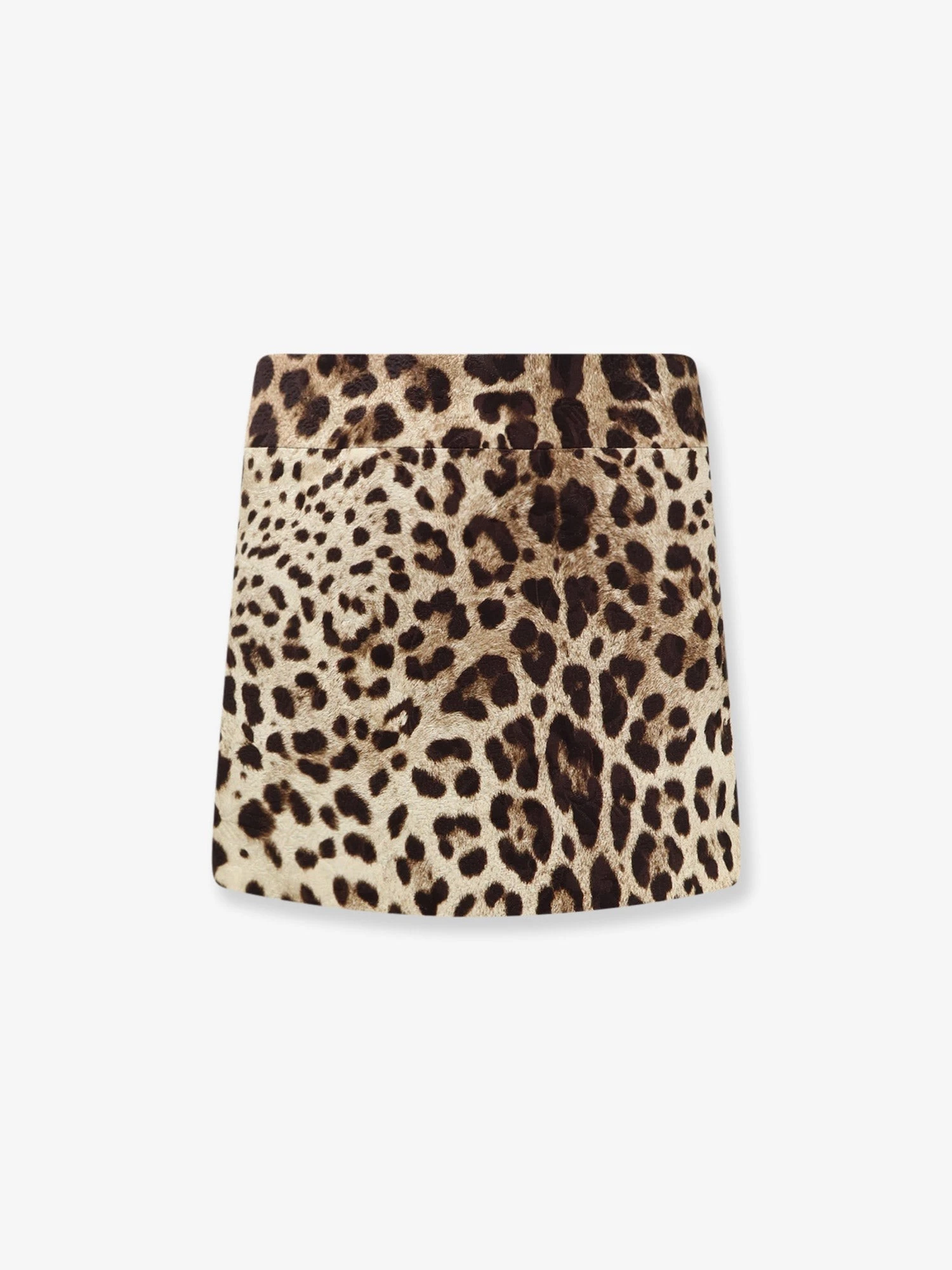 Cotton, silk and viscose mini skirt with animal motif.webp