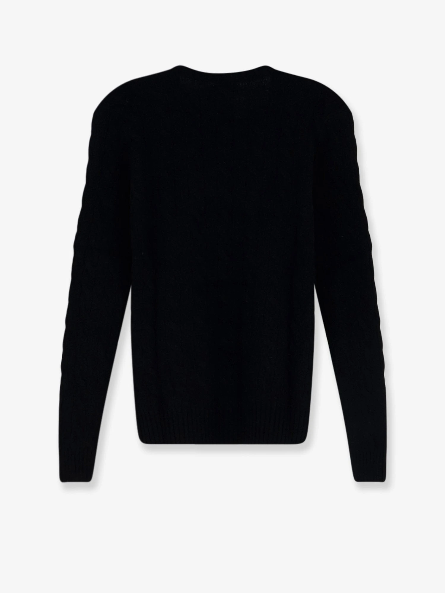 Wool and cashmere blend sweater with embroidered logo on the front