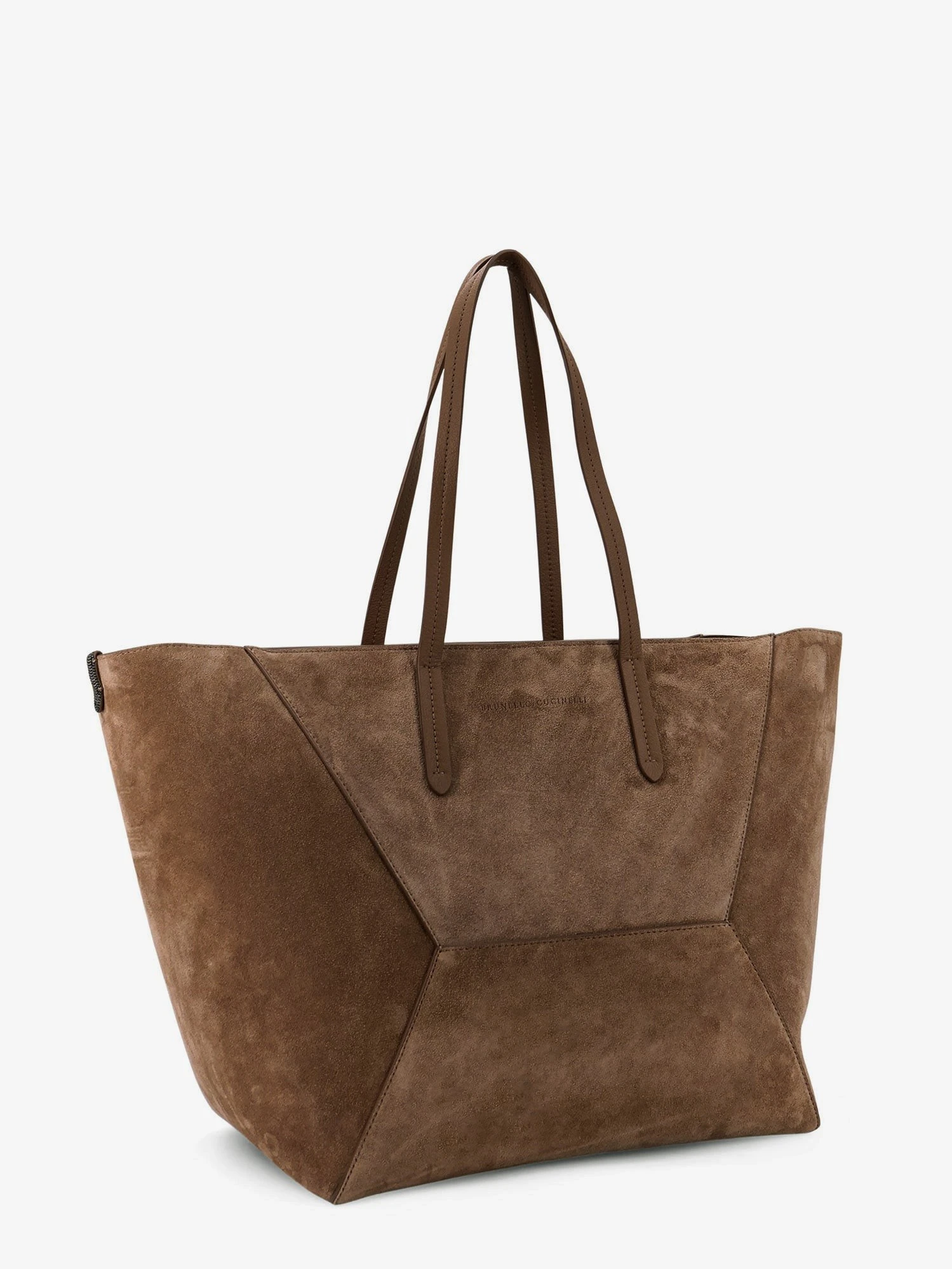 BC Duo suede shoulder bag with engraved logo.webp
