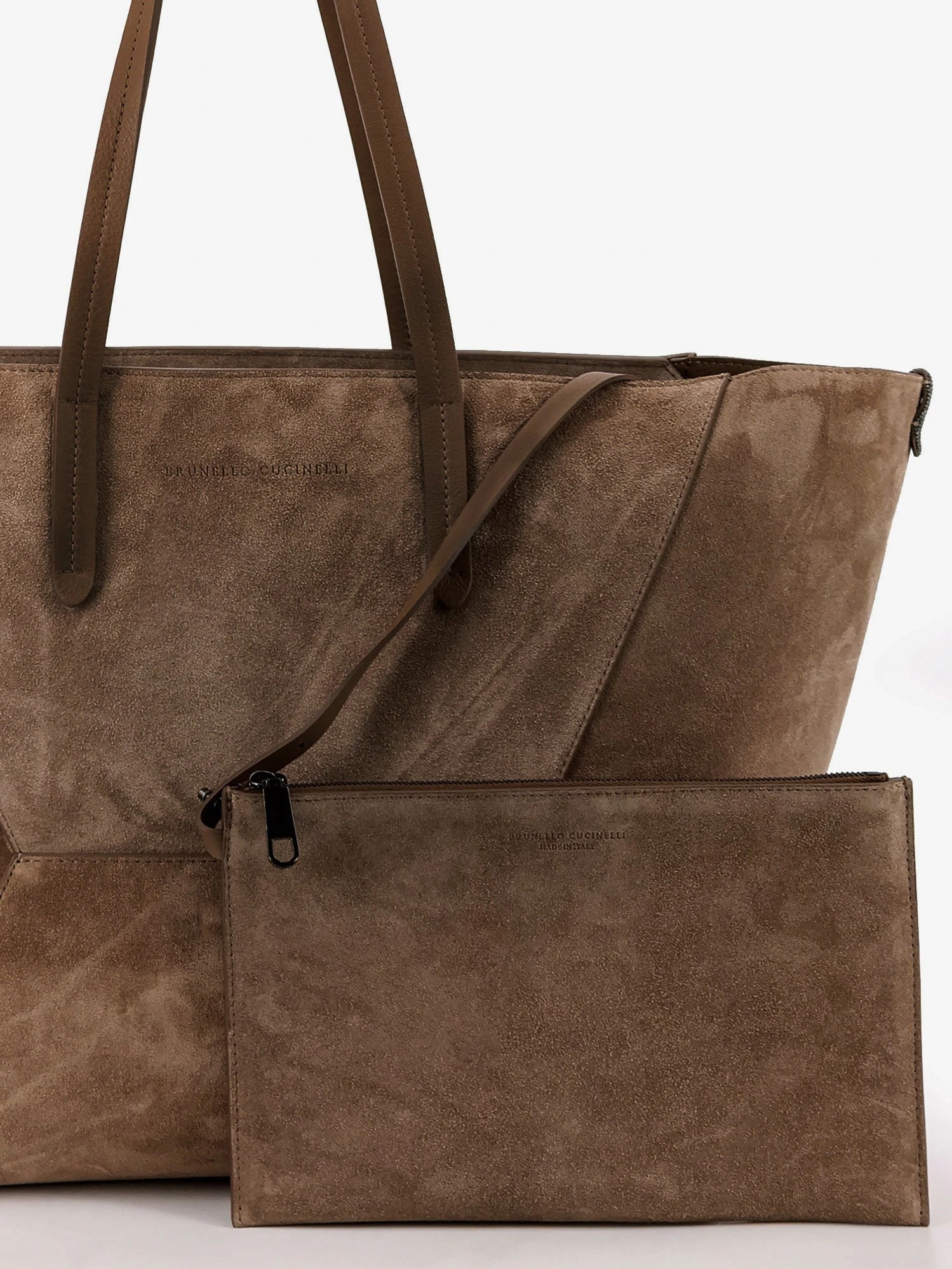 BC Duo suede shoulder bag with engraved logo.webp