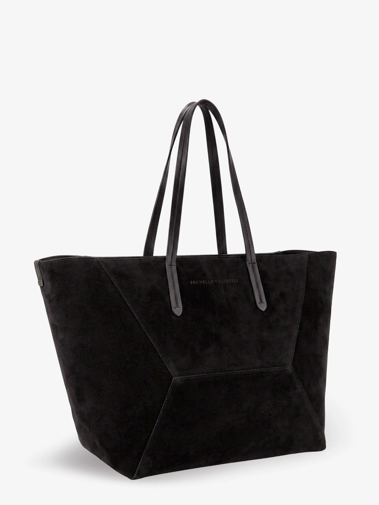 BC Duo suede shoulder bag with engraved logo.webp