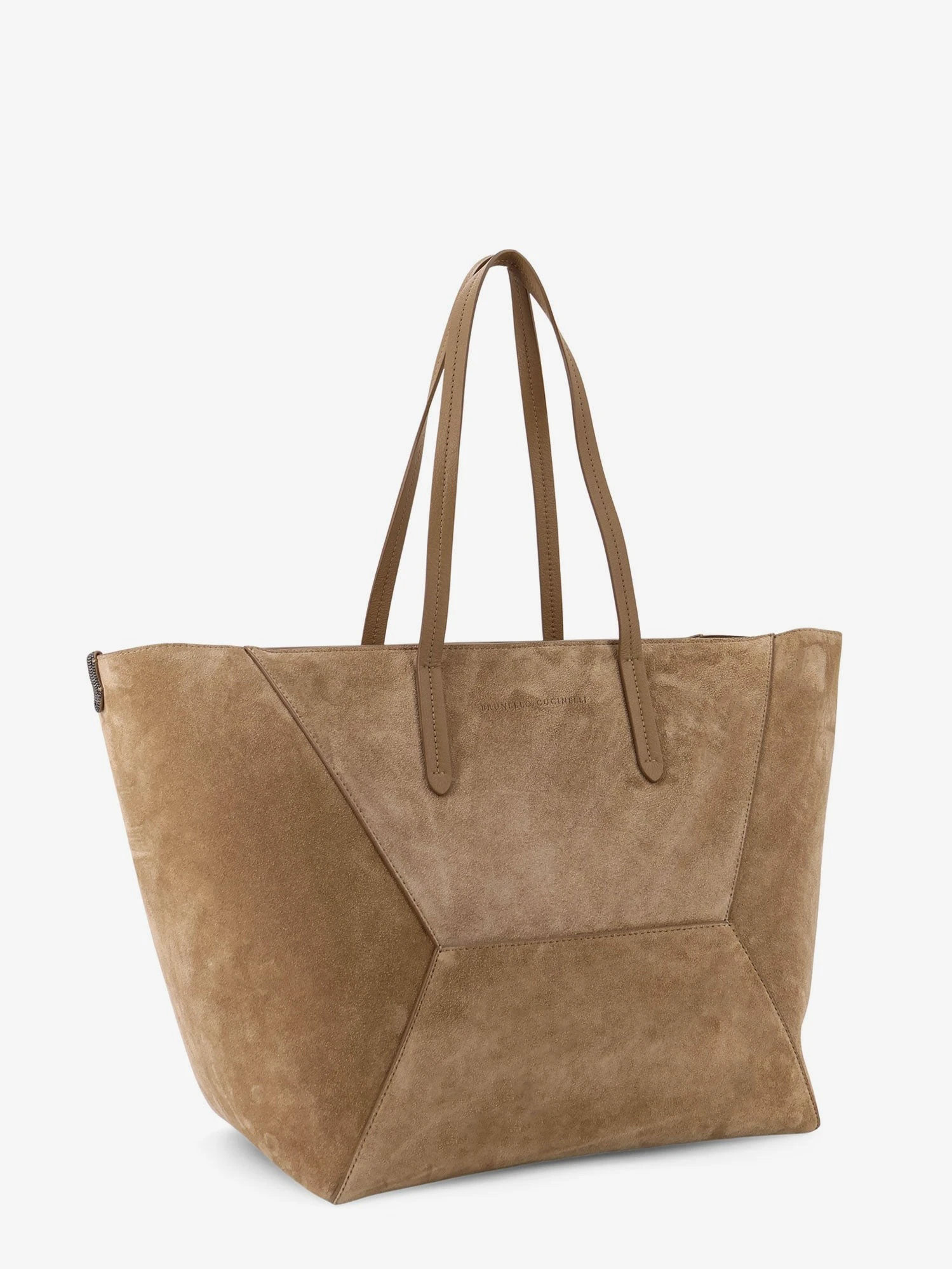 BC Duo suede shoulder bag with engraved logo.webp