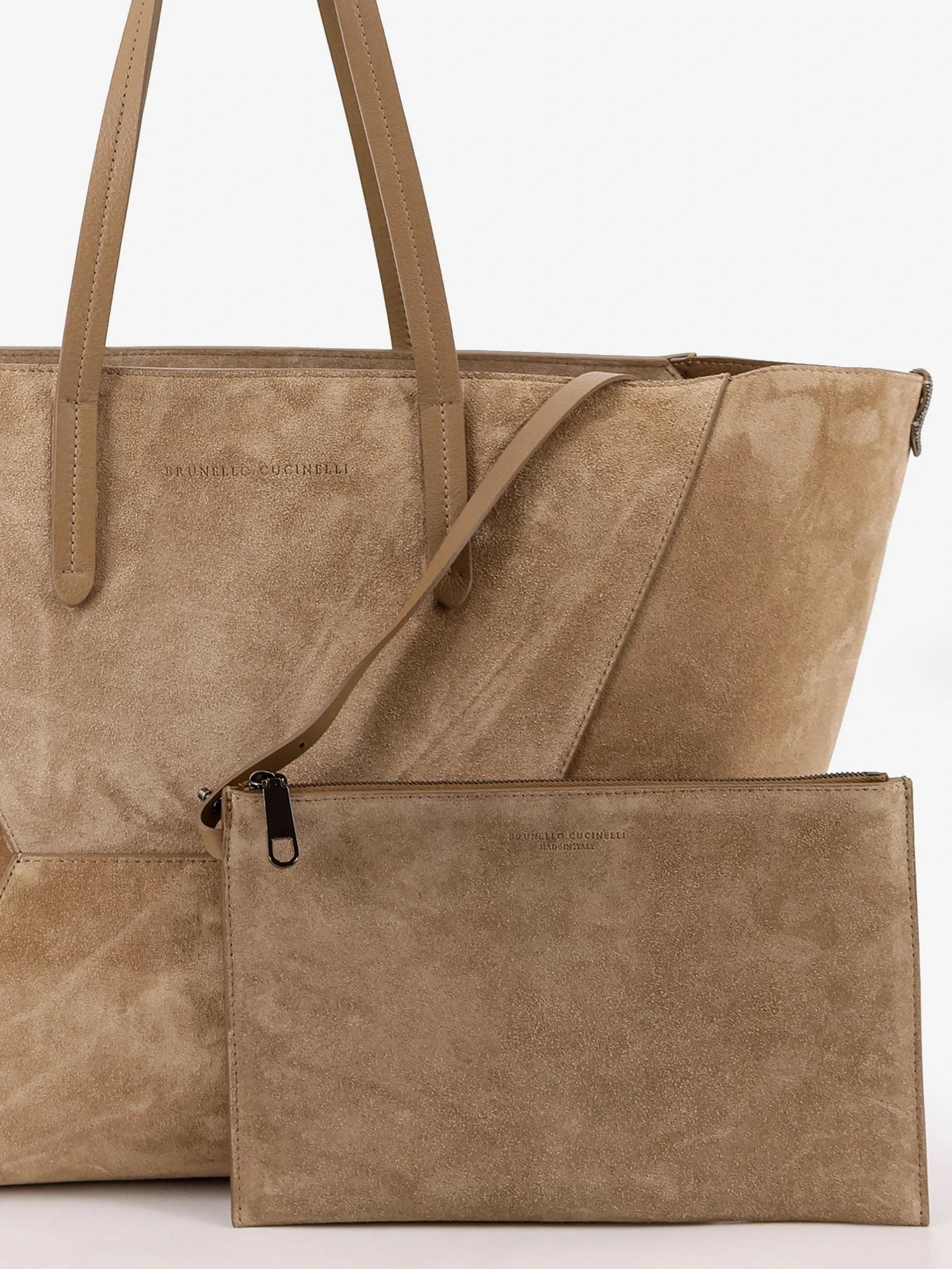 BC Duo suede shoulder bag with engraved logo.webp