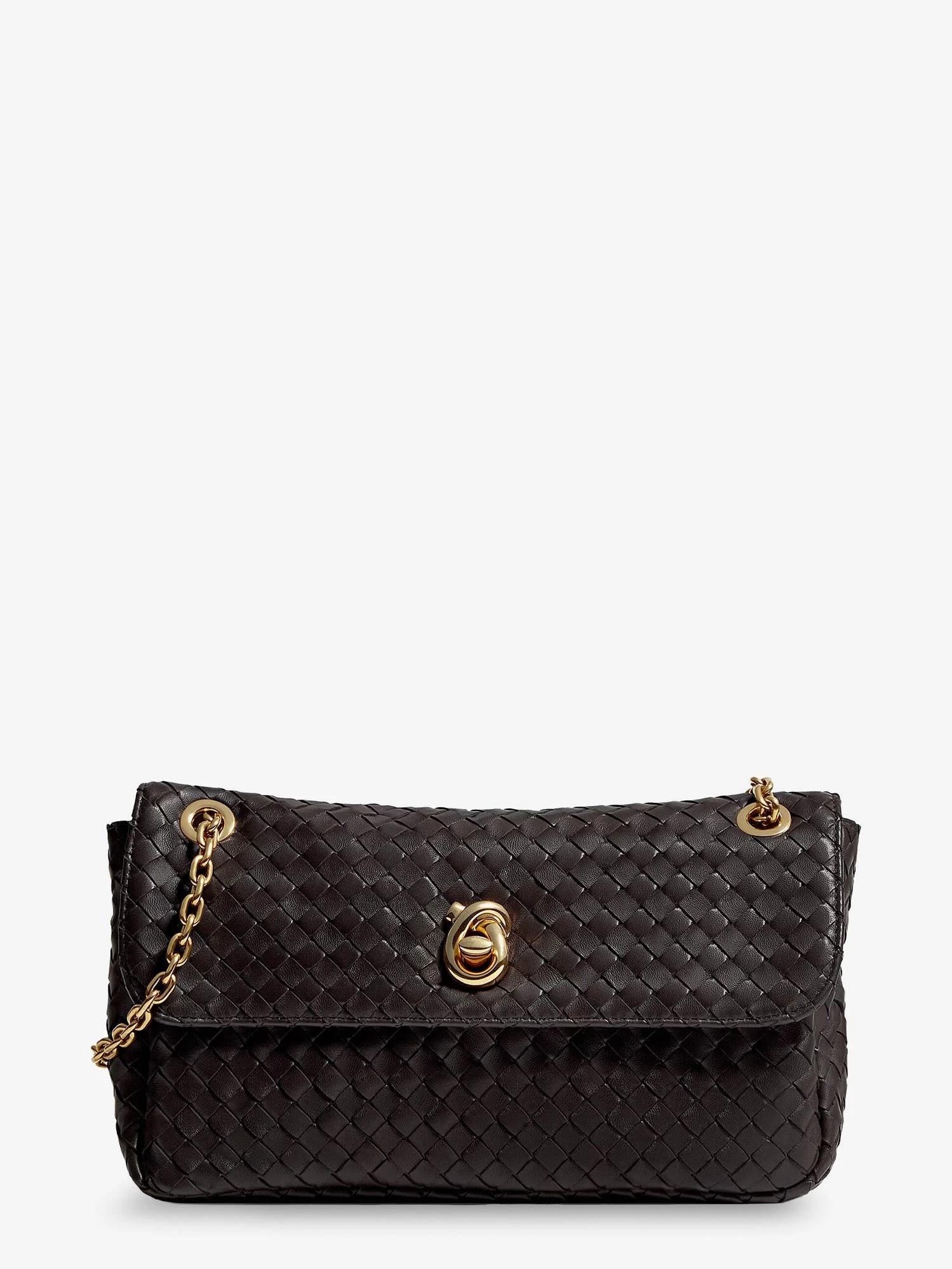 Madison leather shoulder bag with Knot detail.webp