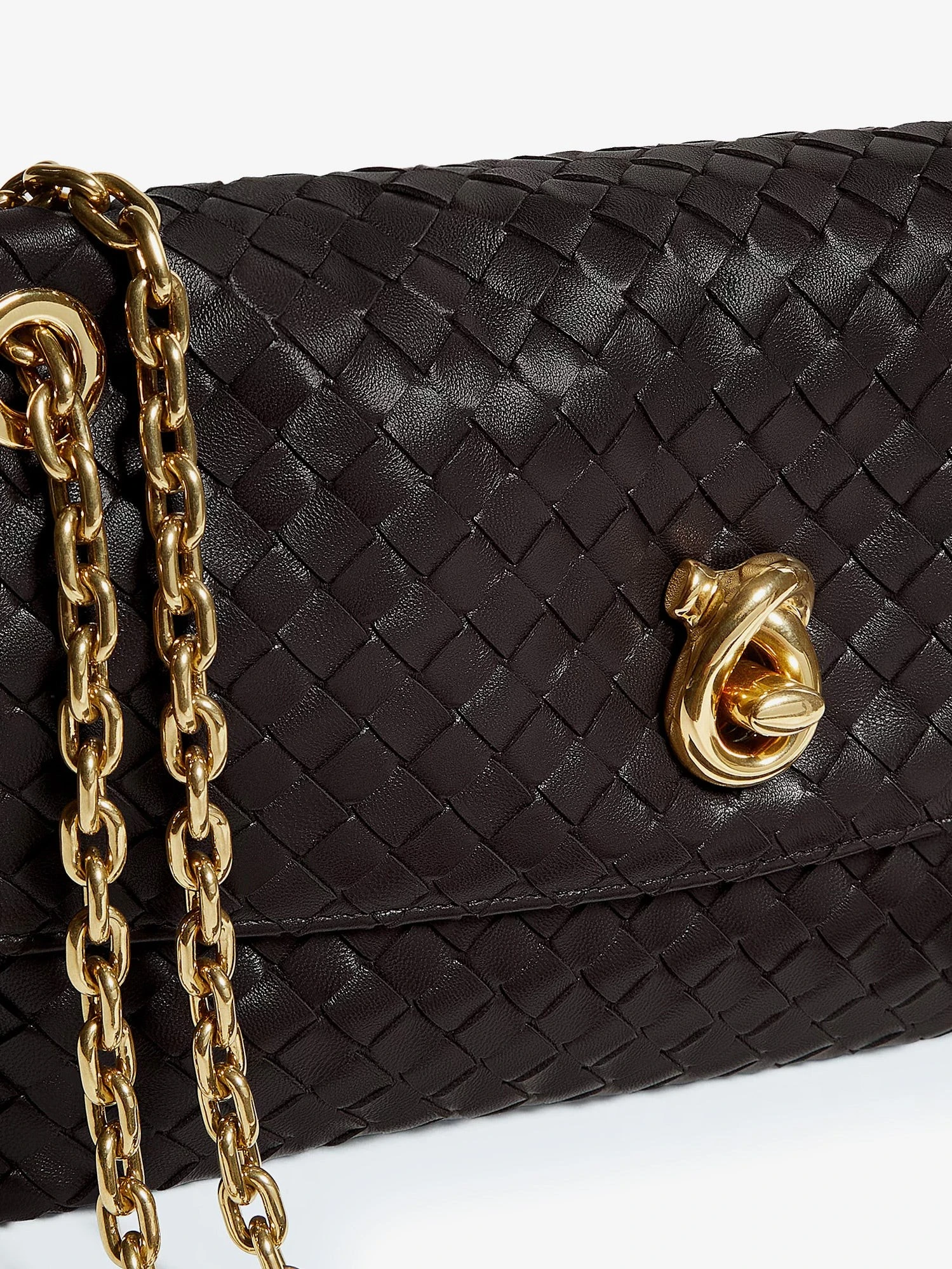 Madison leather shoulder bag with Knot detail.webp
