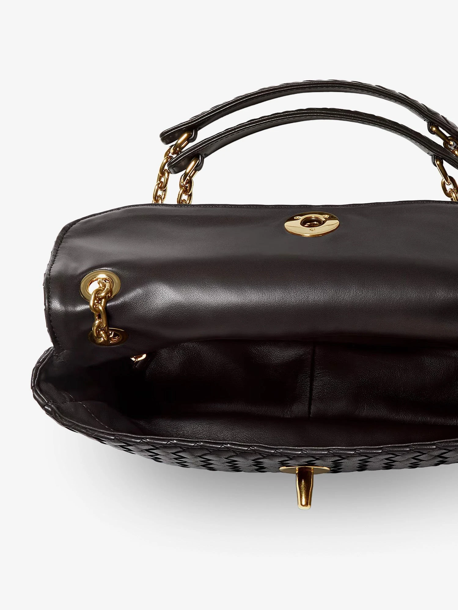 Madison leather shoulder bag with Knot detail.webp