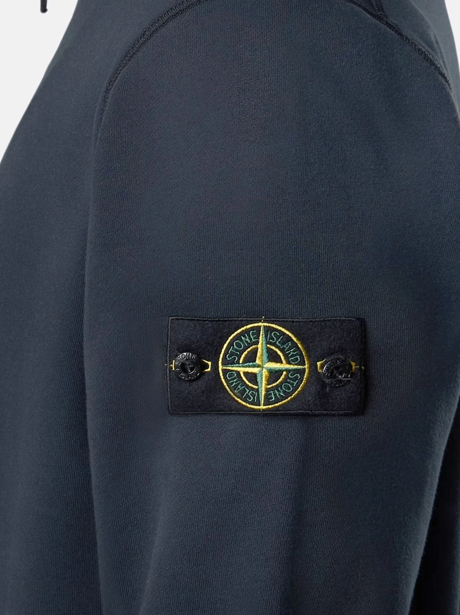 Cotton sweatshirt with side logo patch.webp