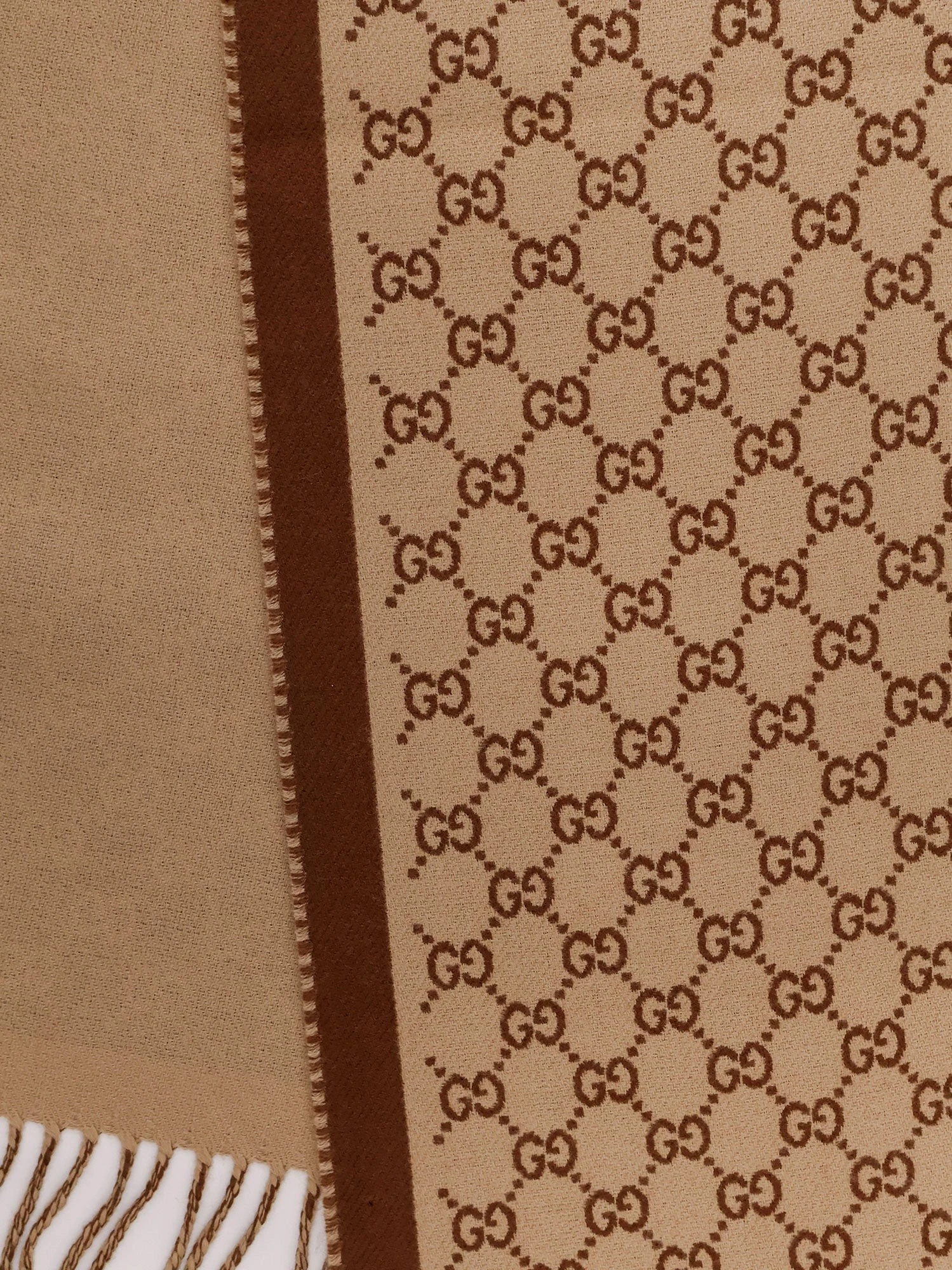 Wool scarf with GG motif