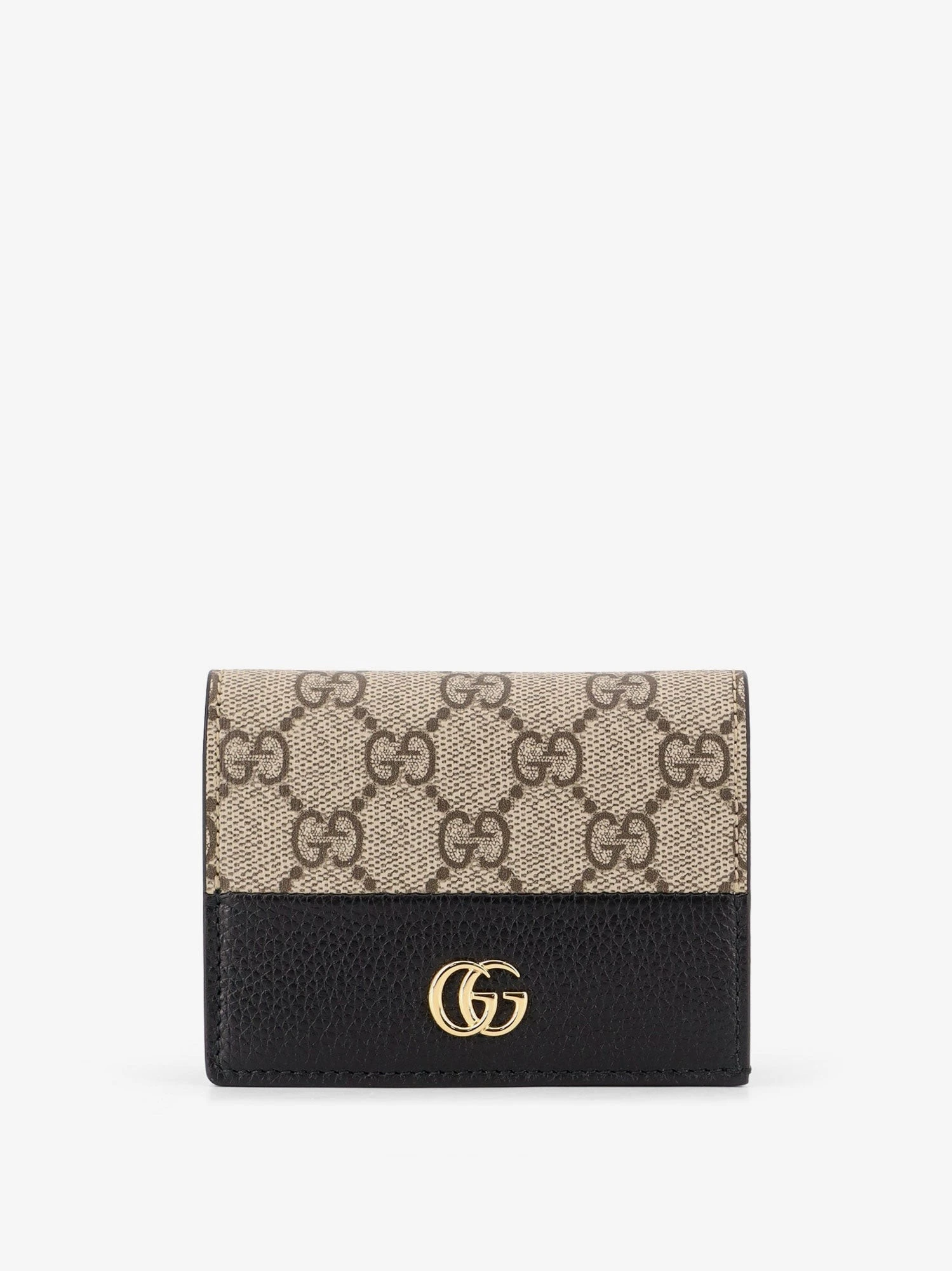 Mini leather wallet and GG Supreme fabric.webp