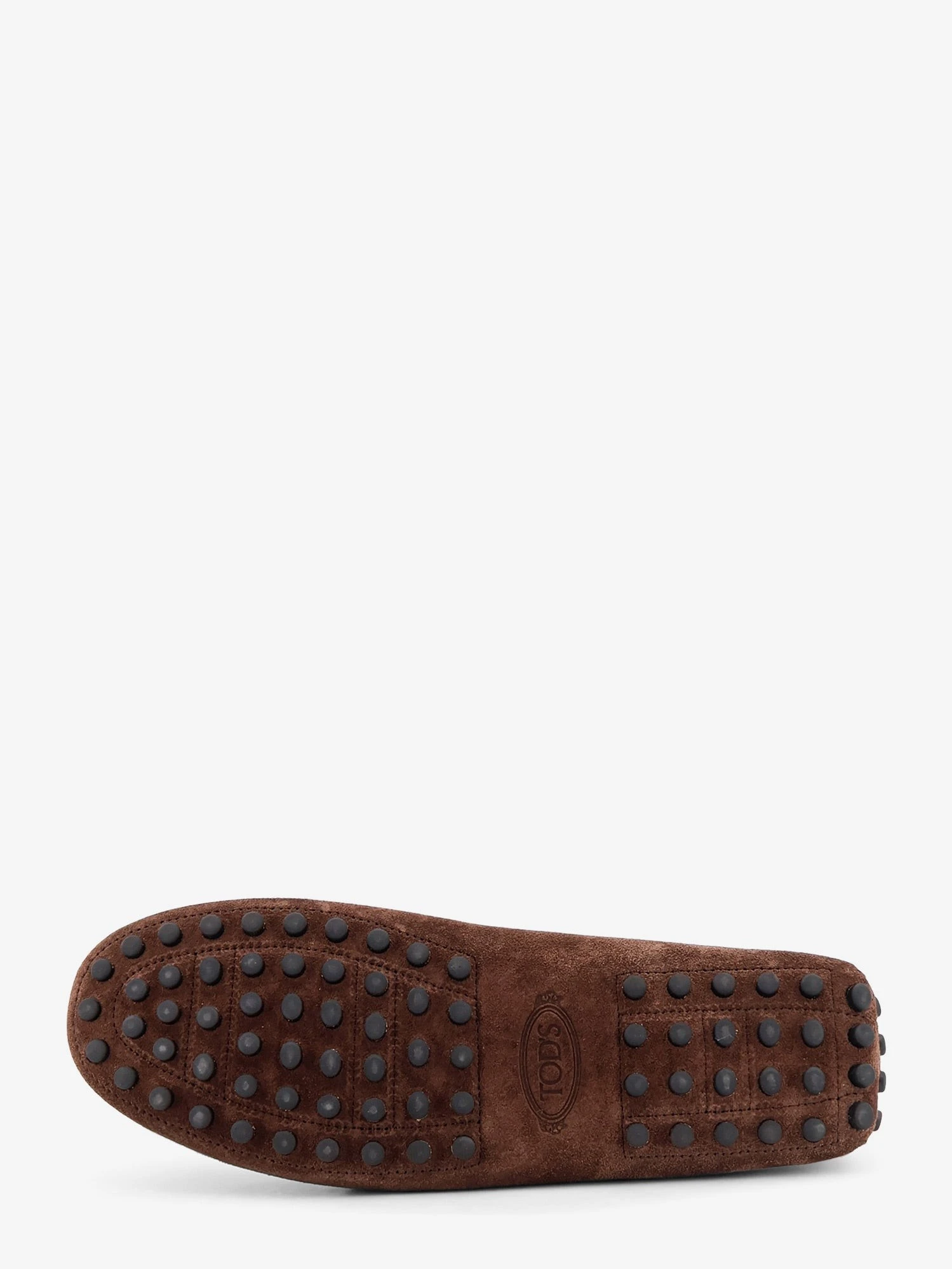 Suede loafers with Gommini detail on the back.webp