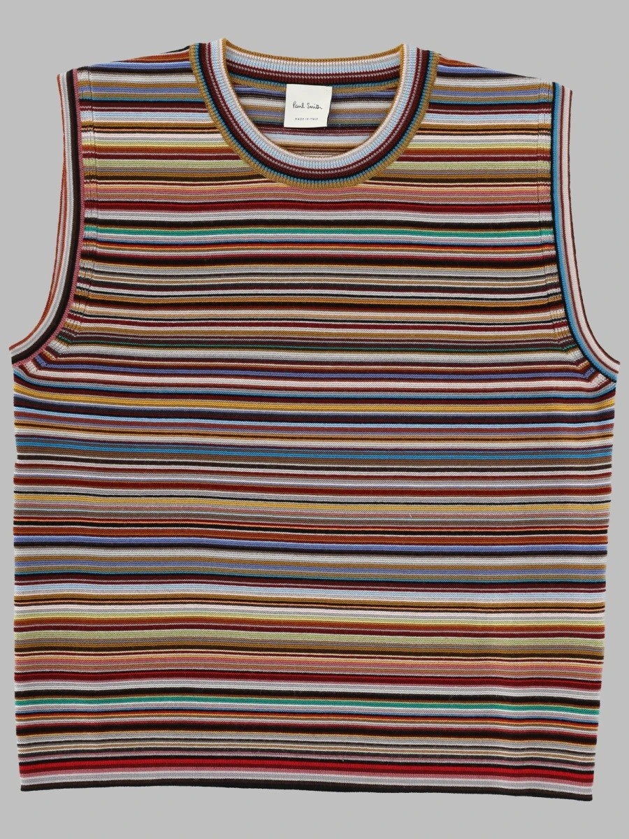 MAGLIA SMANICATA "SIGNATURE STRIPE".webp