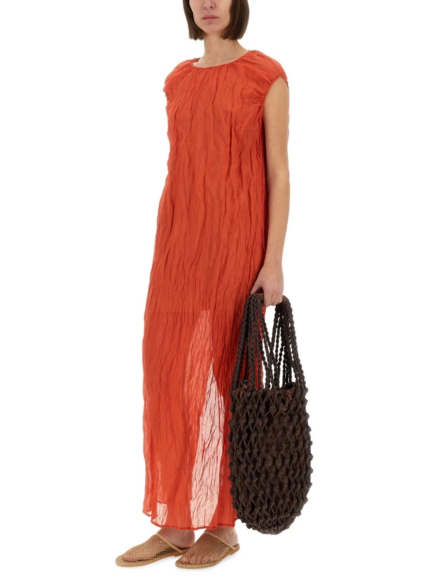 METALLIC GAUZE LONGUETTE DRESS.webp