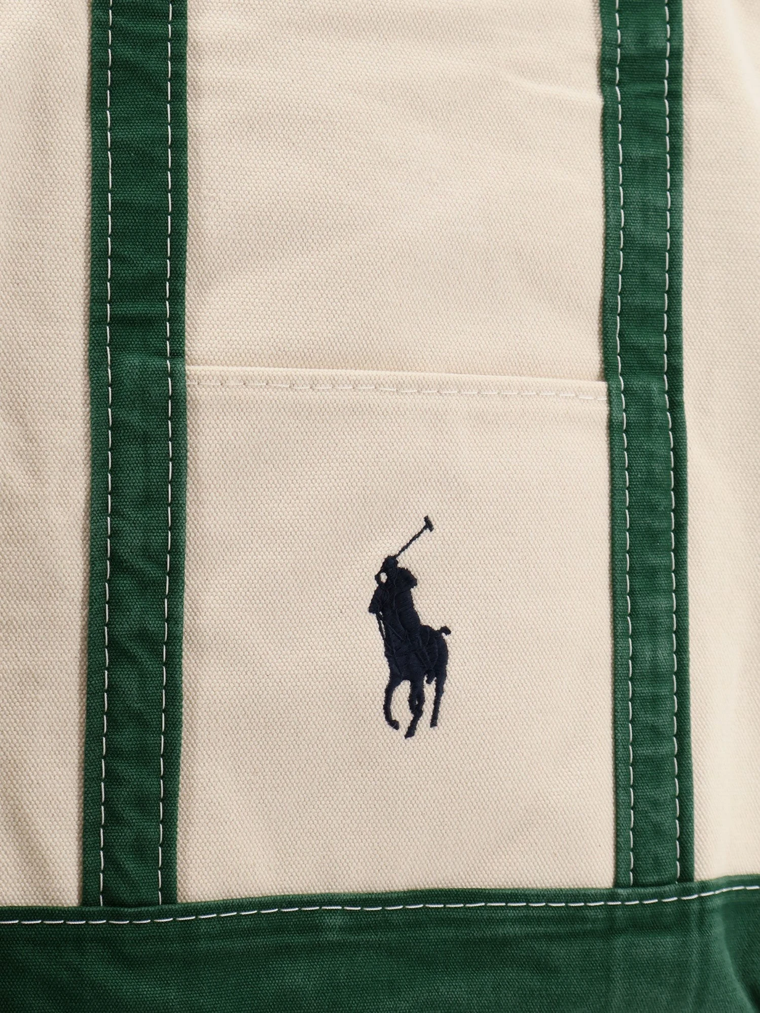 Denim shoulder bag with embroidered logo on the front