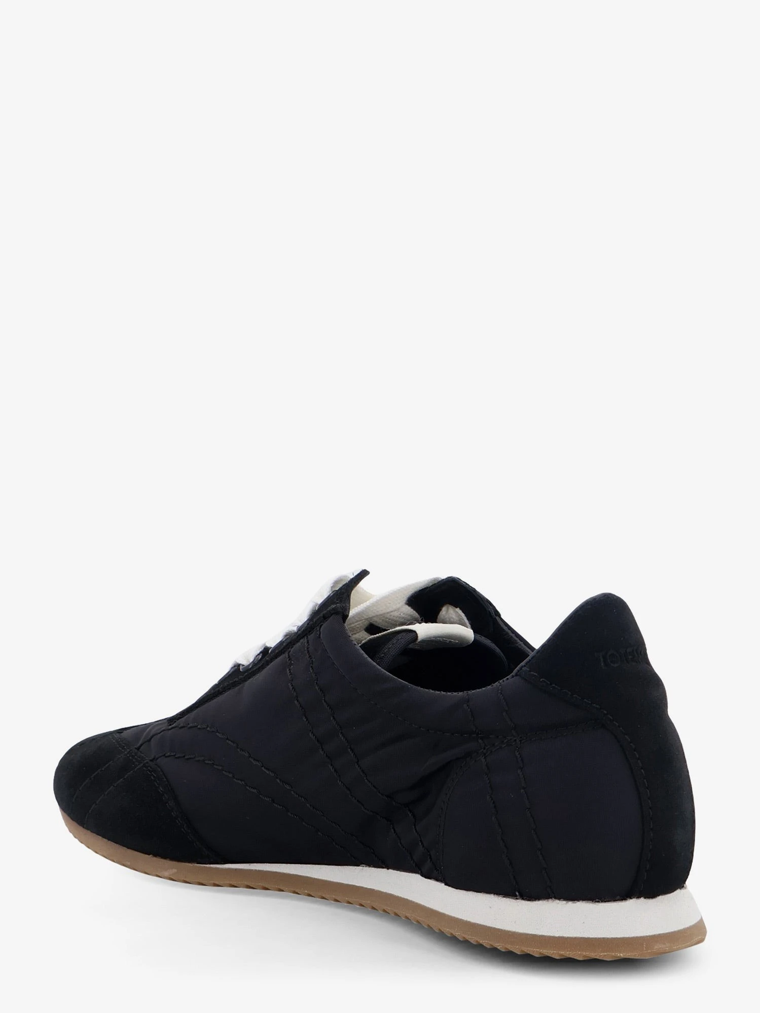 Nylon and suede sneakers with all-over stitching.webp