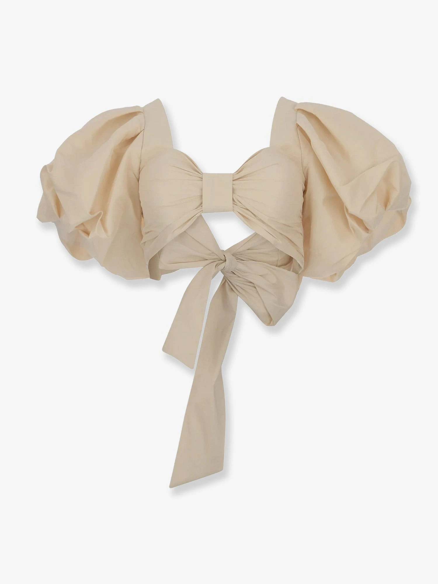 Cropped shantung effect fabric top.webp